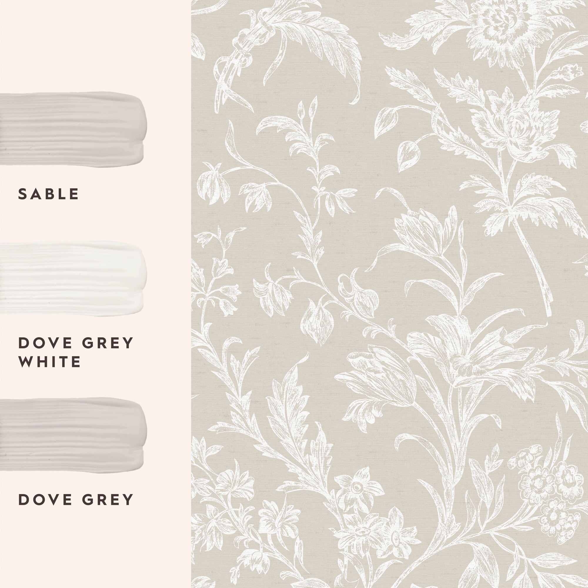 LAURA ASHLEY Vliestapete »Lloyd Dove«, geblümt, 10mx52cm (ca. 5m2)