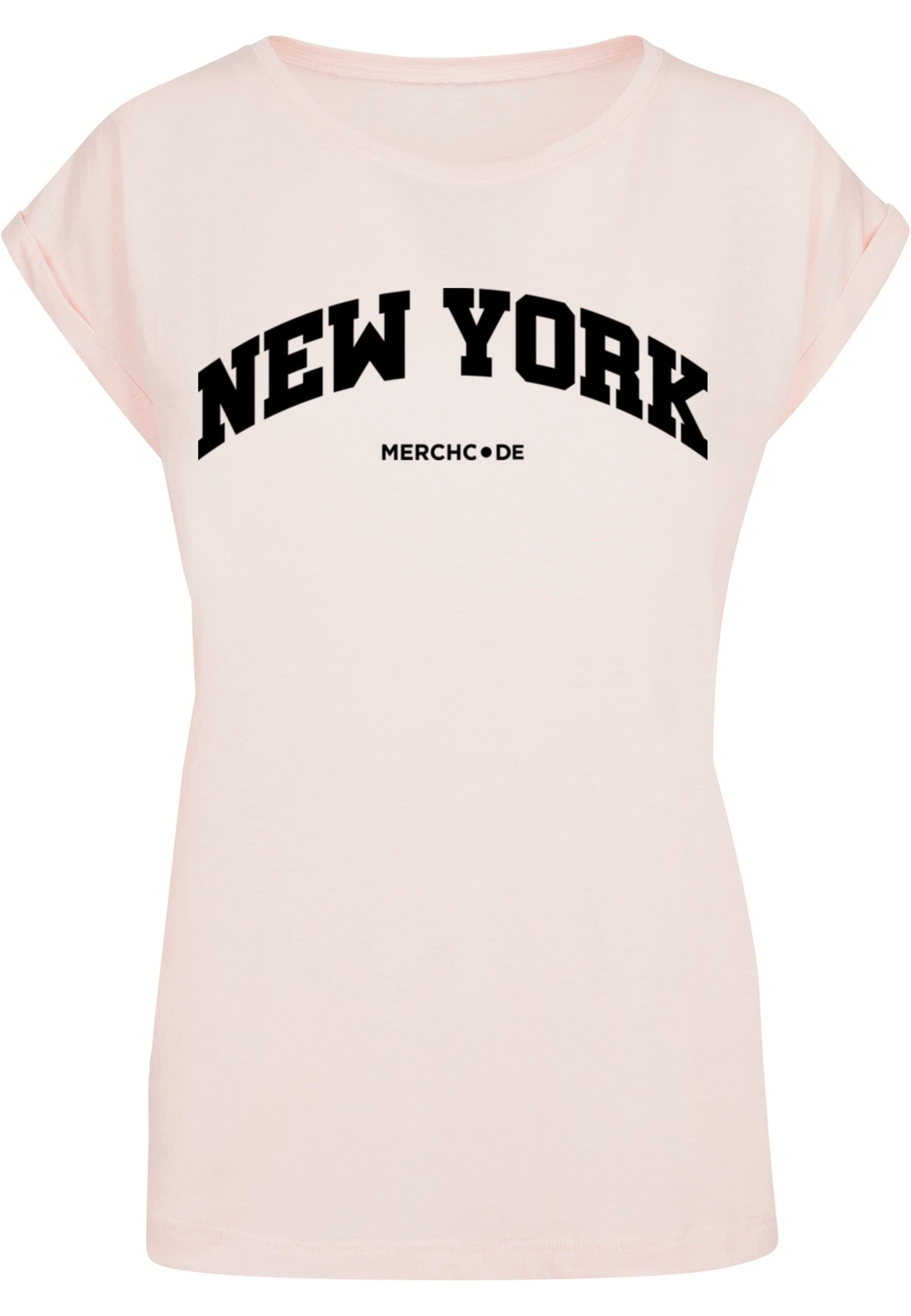 Merchcode T-Shirt »Merchcode Damen Ladies New York Wording - T-Shirt«, (1 tlg.)