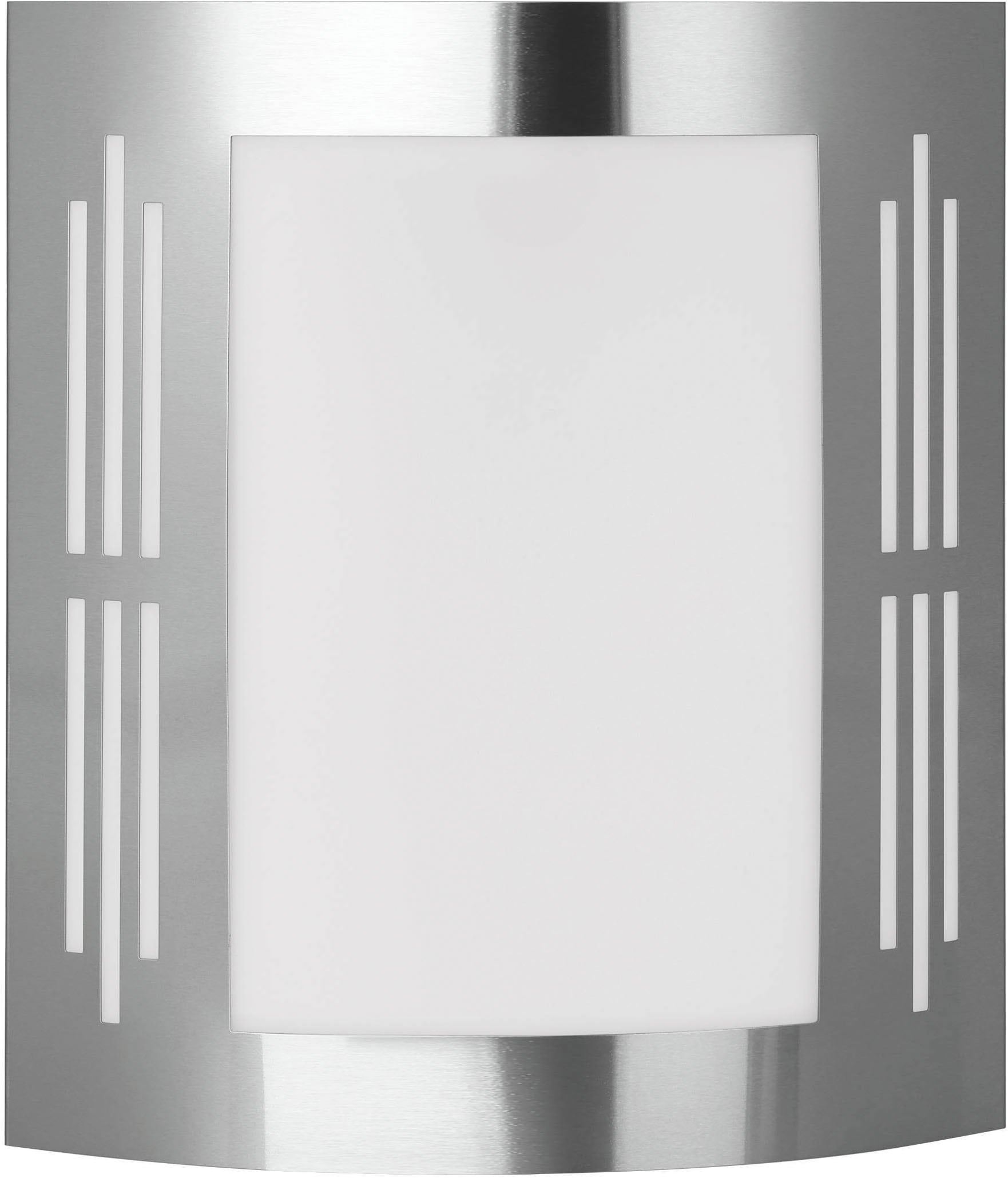 EGLO Wandleuchte »City Wandlampe, Außenbeleuchtung, Außenlampe, silber, weiß , E27, IP44« E27 1 Stk.