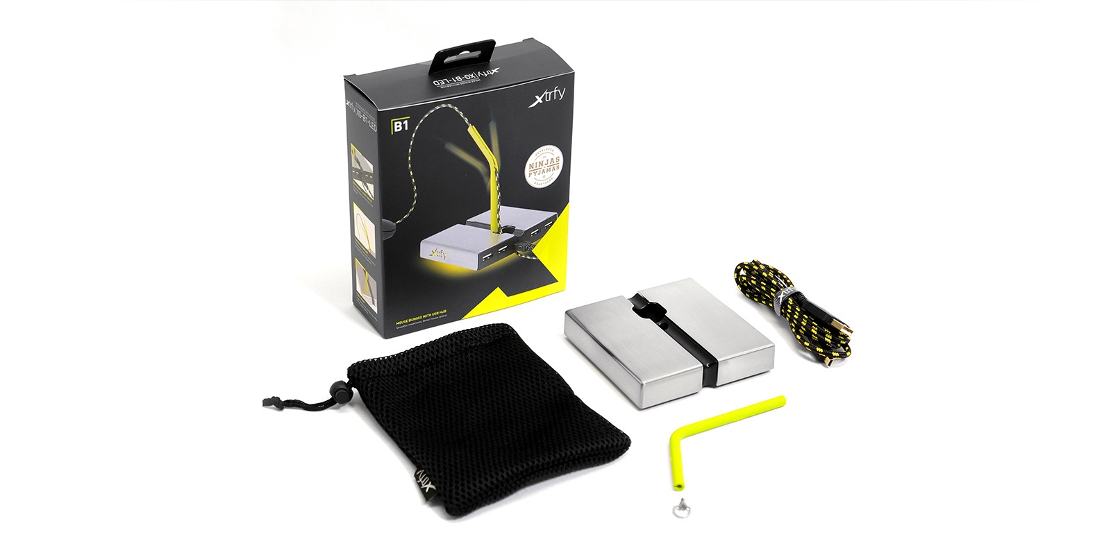 Cherry Xtrfy Mauskabelhalter »B1 Mouse Bungee«, Maus-Bungee mit 4-Port-USB-Hub
