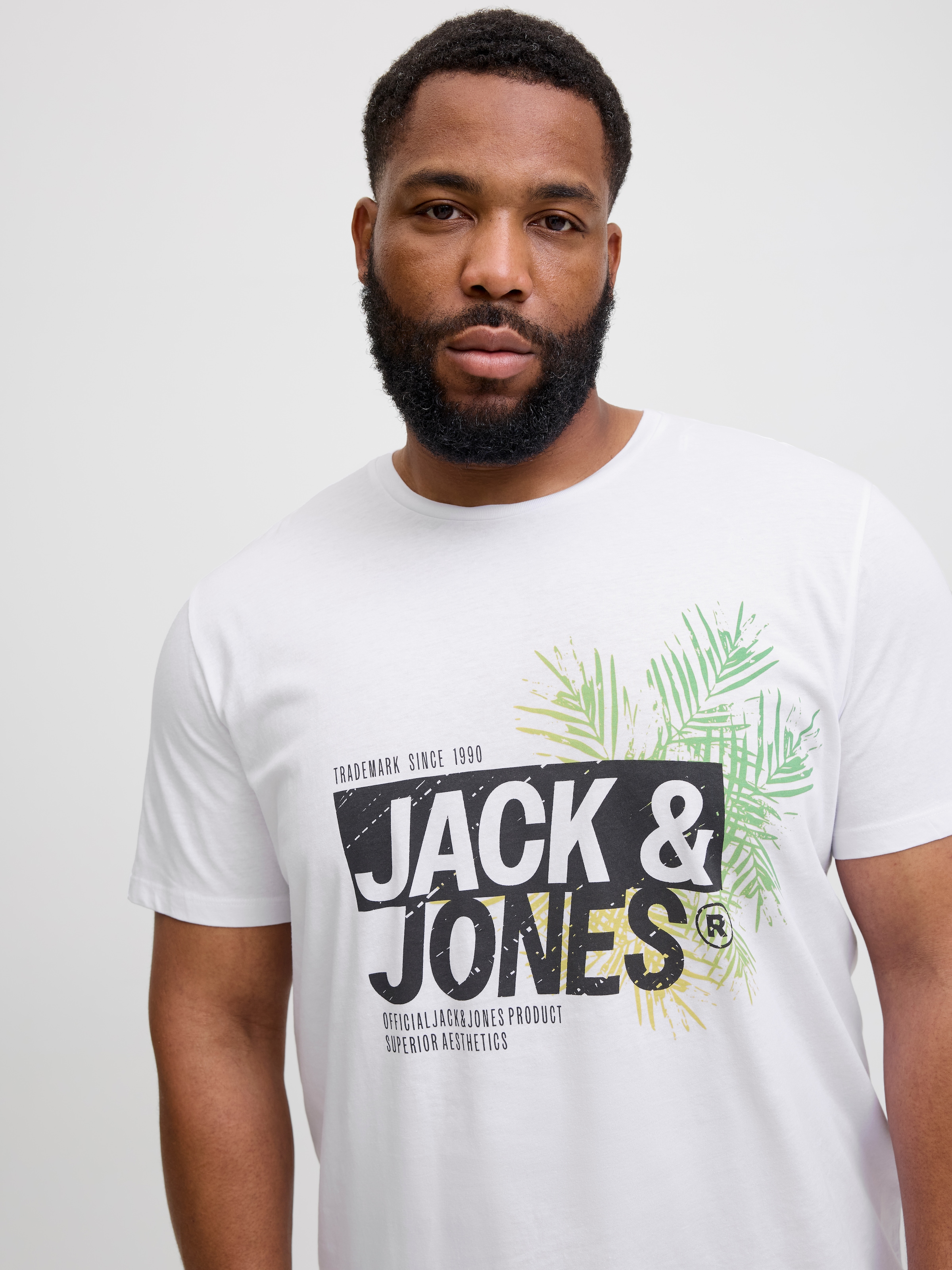 Jack & Jones PlusSize Rundhalsshirt »JJJAXON TEE SS CREW NECK PLS«