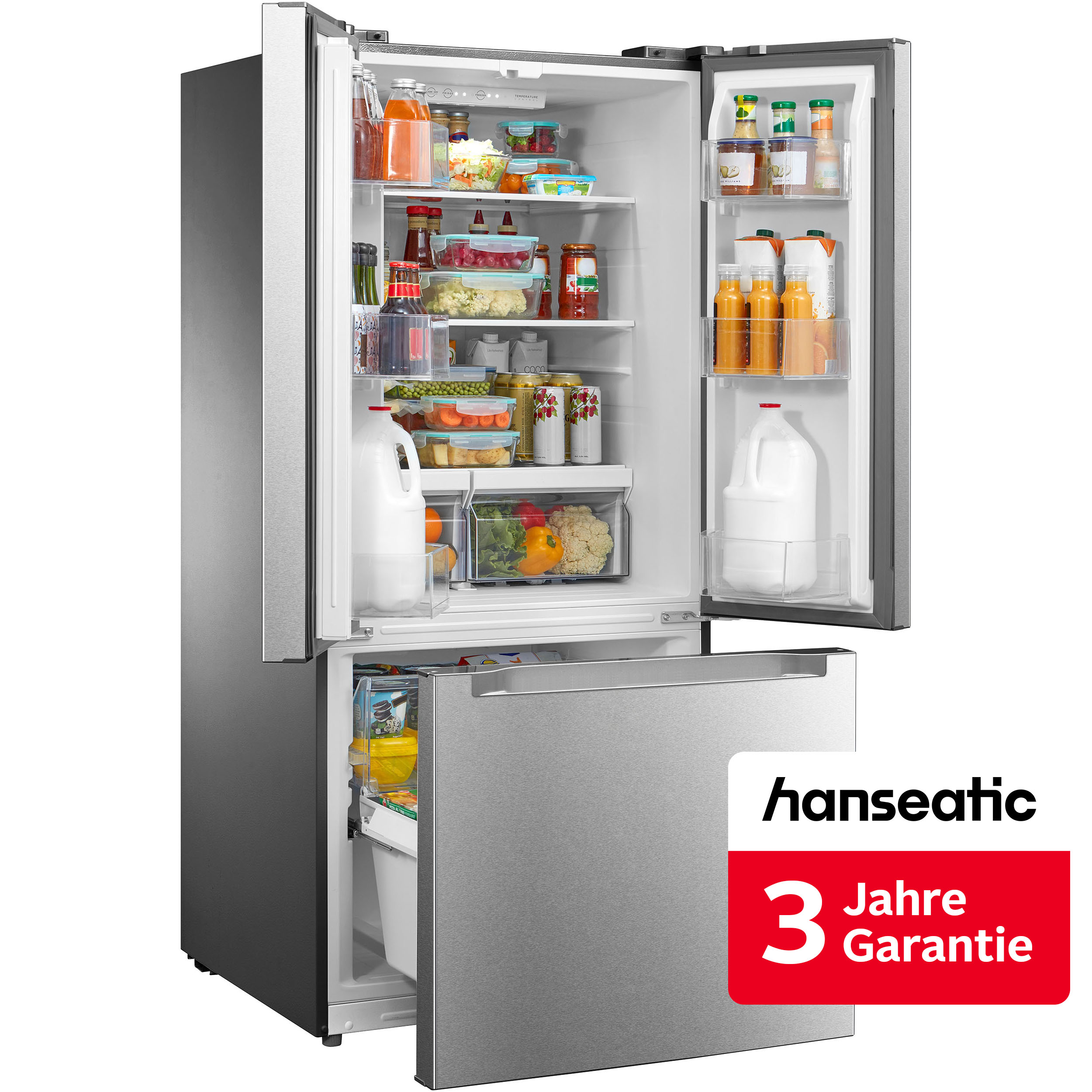Hanseatic French Door "HFD16975DI" 169,2 cm hoch 75 cm breit inkl. 3 Jahre Herstellergarantie