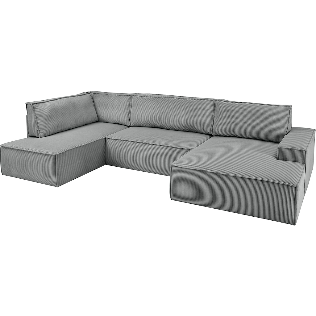 Home affaire Wohnlandschaft »SHERWOOD XXL 329 cm Schlafsofa, U-Form«