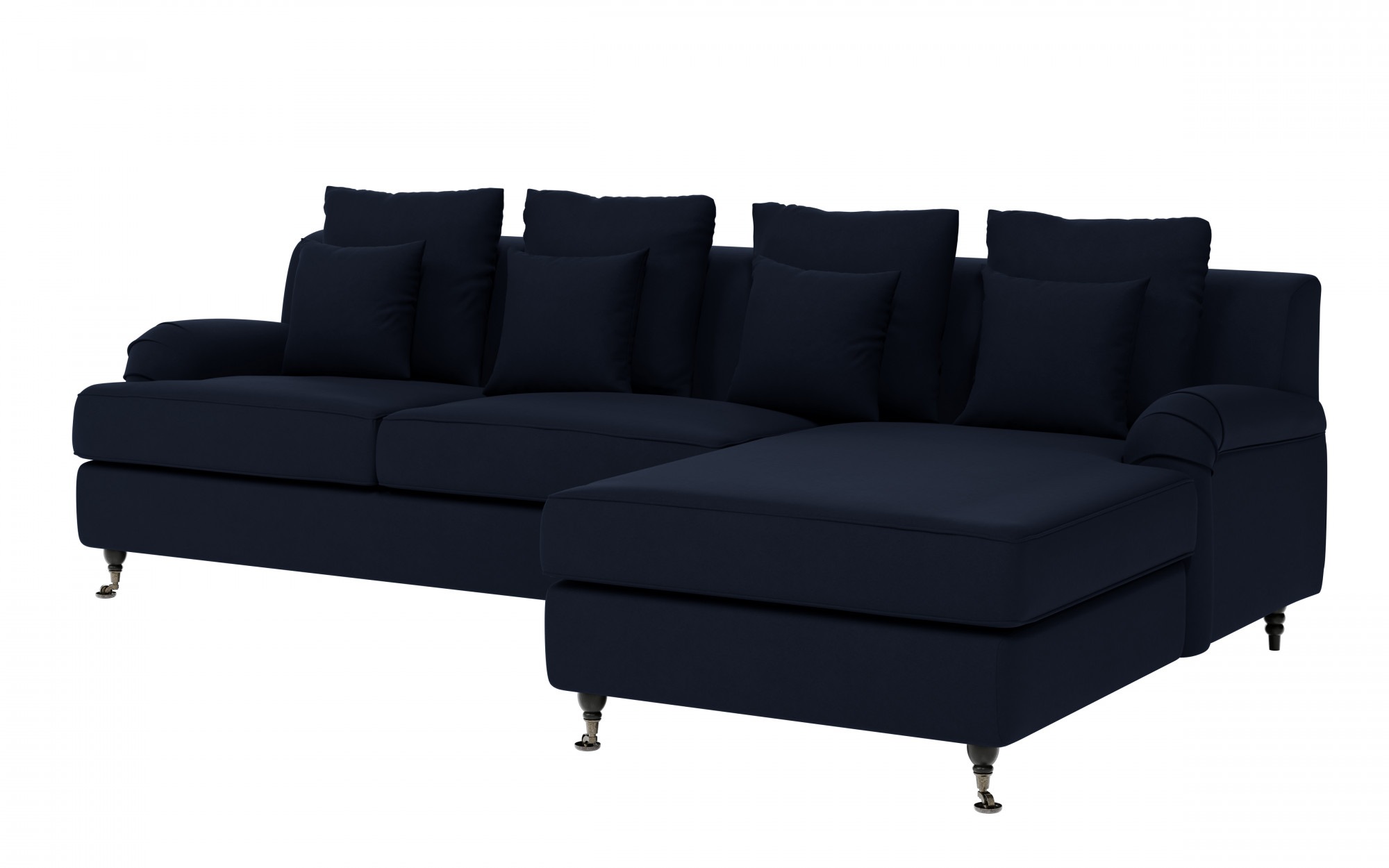 Guido Maria Kretschmer Home&Living Ecksofa »NORIN L-Form«, zwei Fußarten: vorne - Rollen, hinten - Holzfüße