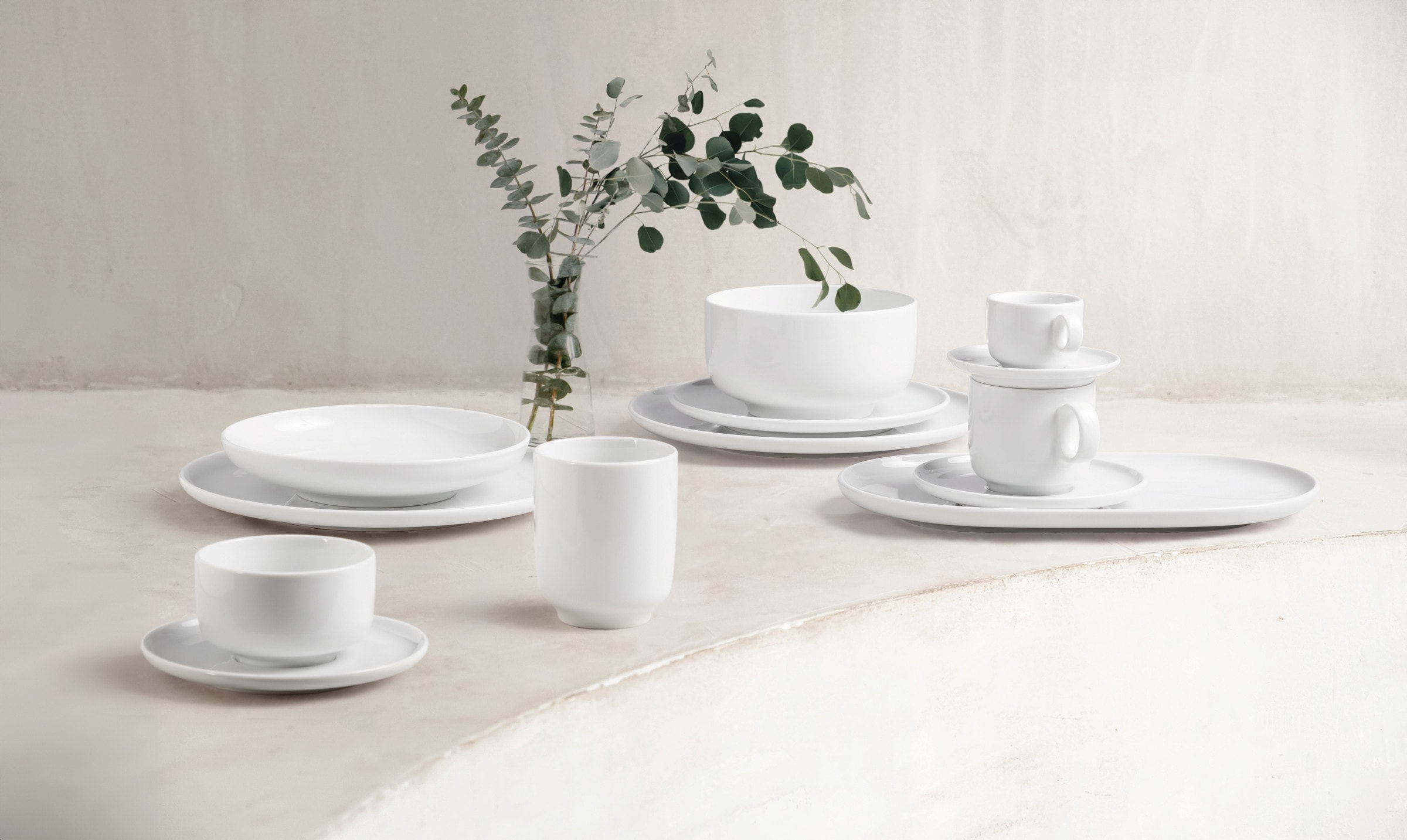Seltmann Weiden Kaffeeservice »Sento Home, Geschirr-Set, 18-teilig«, (Set, 18 tlg., 6x Kaffeeobertasse, 6x Kaffeuntertasse, 6x Frühstücksteller), harmonisch geschwungene Form