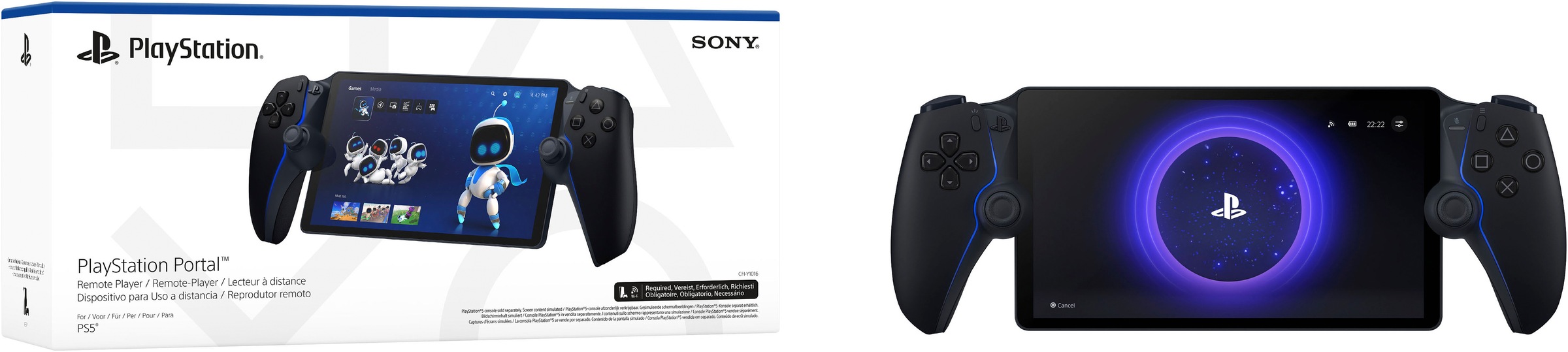 "PLAYSTATION 5 Spielekonsole ""Portal Remote-Player"", schwarz (mitternachtsschwarz), B:33,7cm H:15cm T:9,5cm, Spielekonsolen"