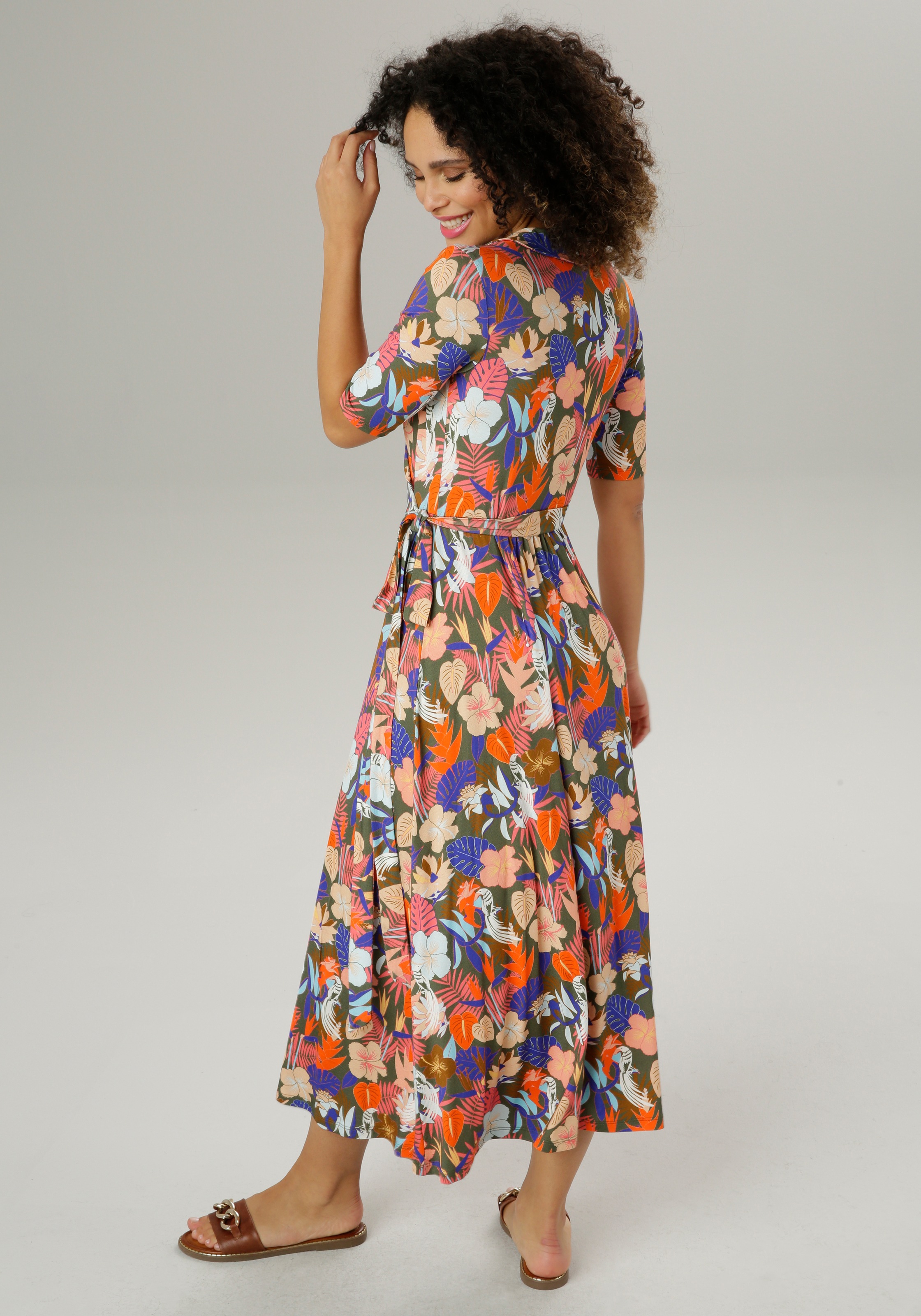Aniston SELECTED Wickelkleid, mit verlängertem Halbarm - NEUE KOLLEKTION