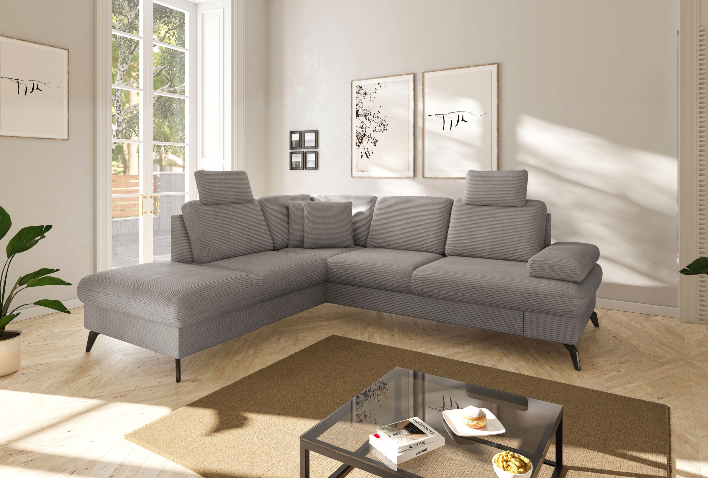 sit&more Ecksofa "Morris Jubi L-Form", inkl. Armteilfunktion und 1 Zierkiss günstig online kaufen