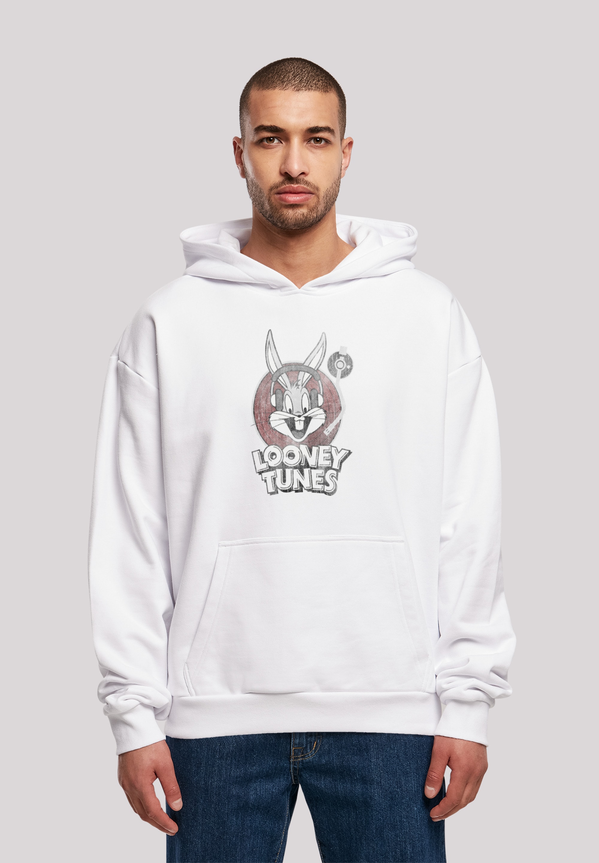 F4NT4STIC Sweatshirt »F4NT4STIC Herren Looney Tunes Bugs Bunny with Ultra Heavy Hoody«, (1 tlg.)