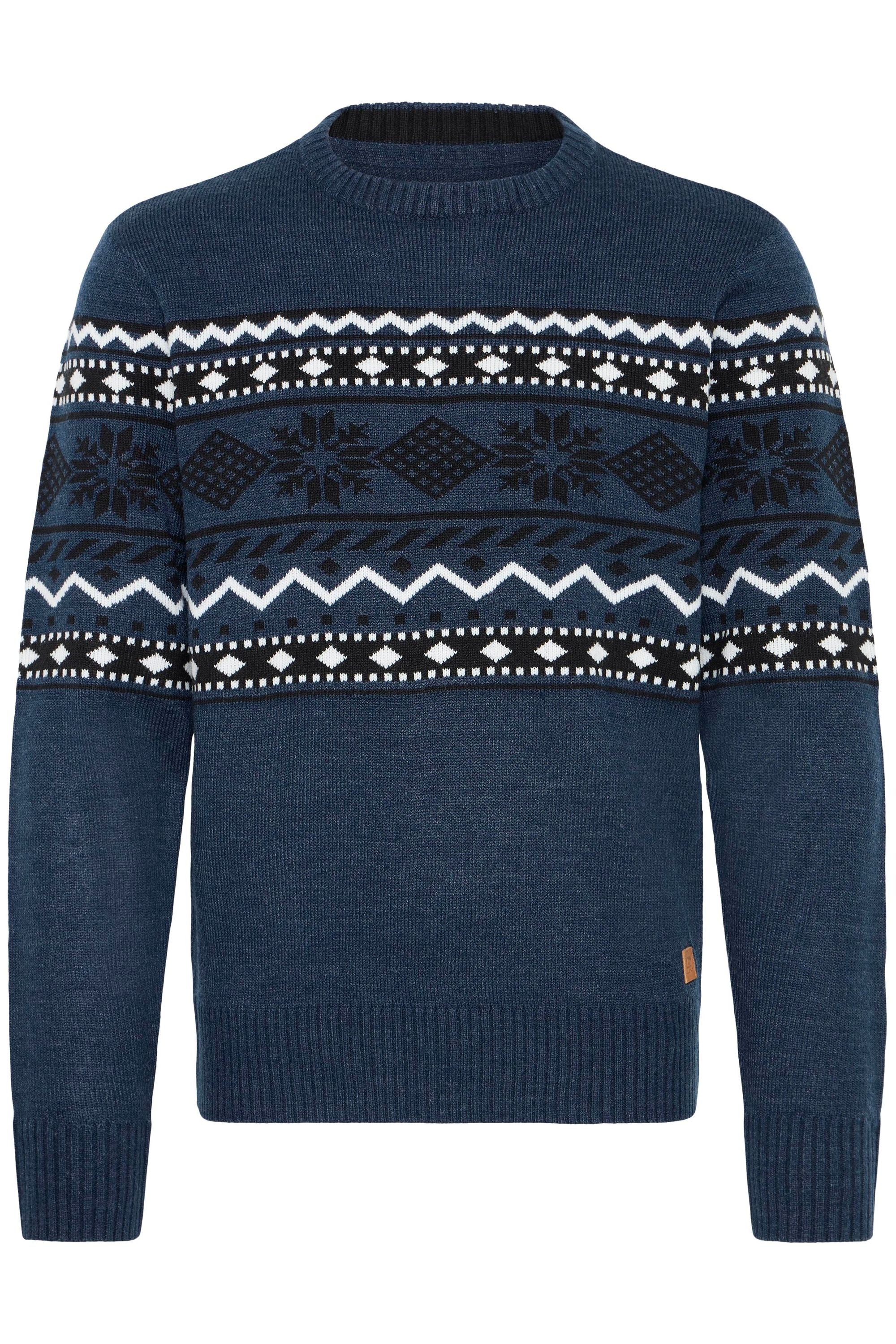 Blend Strickpullover "BHNohr" Klassischer Norweger Grobstrickpullover günstig online kaufen