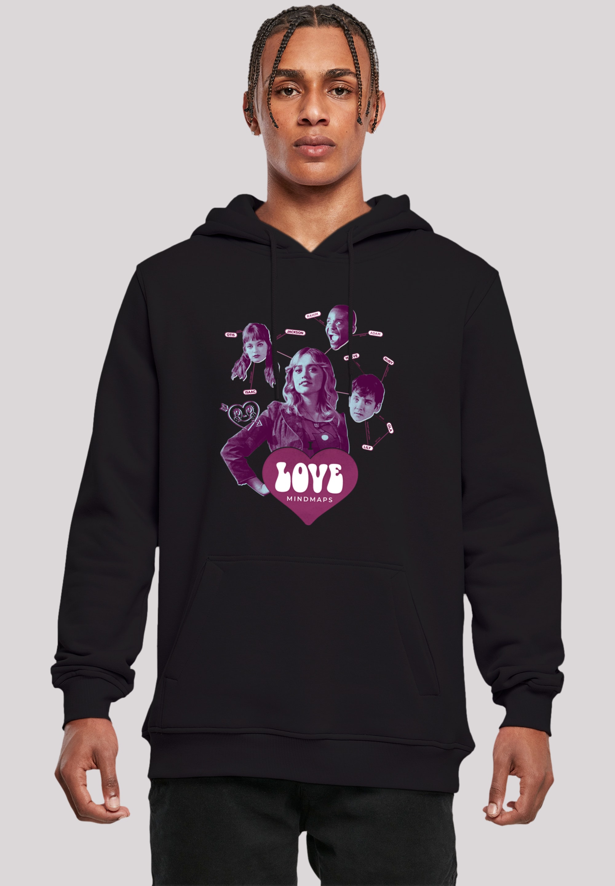 F4NT4STIC Kapuzenpullover "Sex Education Love Mindmaps Netflix TV Series", Premium Qualität