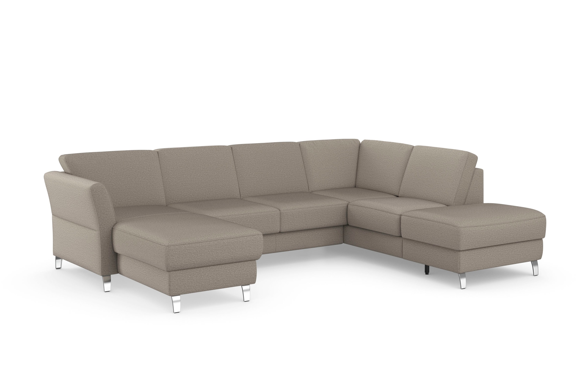 sit&more Wohnlandschaft »Visby U-Form«, Wahlweise mit Bettfunktion und Stauraum, frei im Raum stellbar