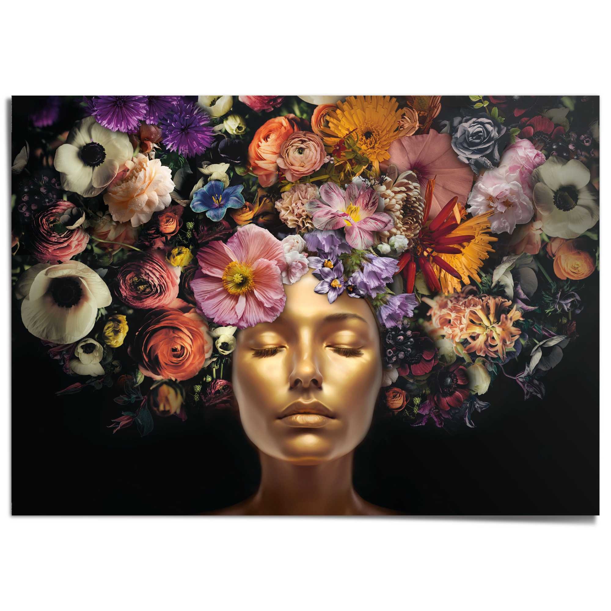 Reinders! Poster »Serene Golden« Menschen 1 Stk. tlg. Home Office - Gold - Papier - Menschen - 140x100 cm
