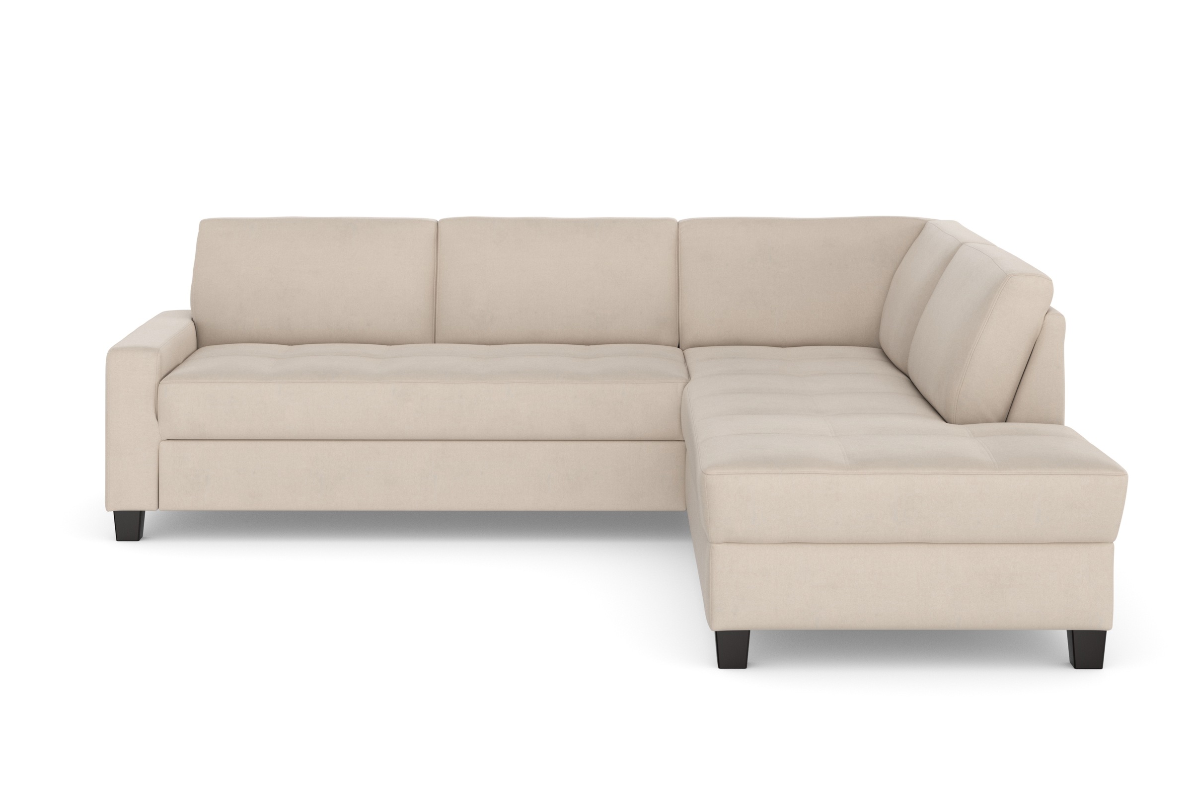 DOMO collection Ecksofa »Florentina zeitlos und elegant, Sitznähte als Designelement, L-Form«, wahlweise mit Bettfunktion, mit Kontrastnaht, Komfortsitzhöhe 47cm