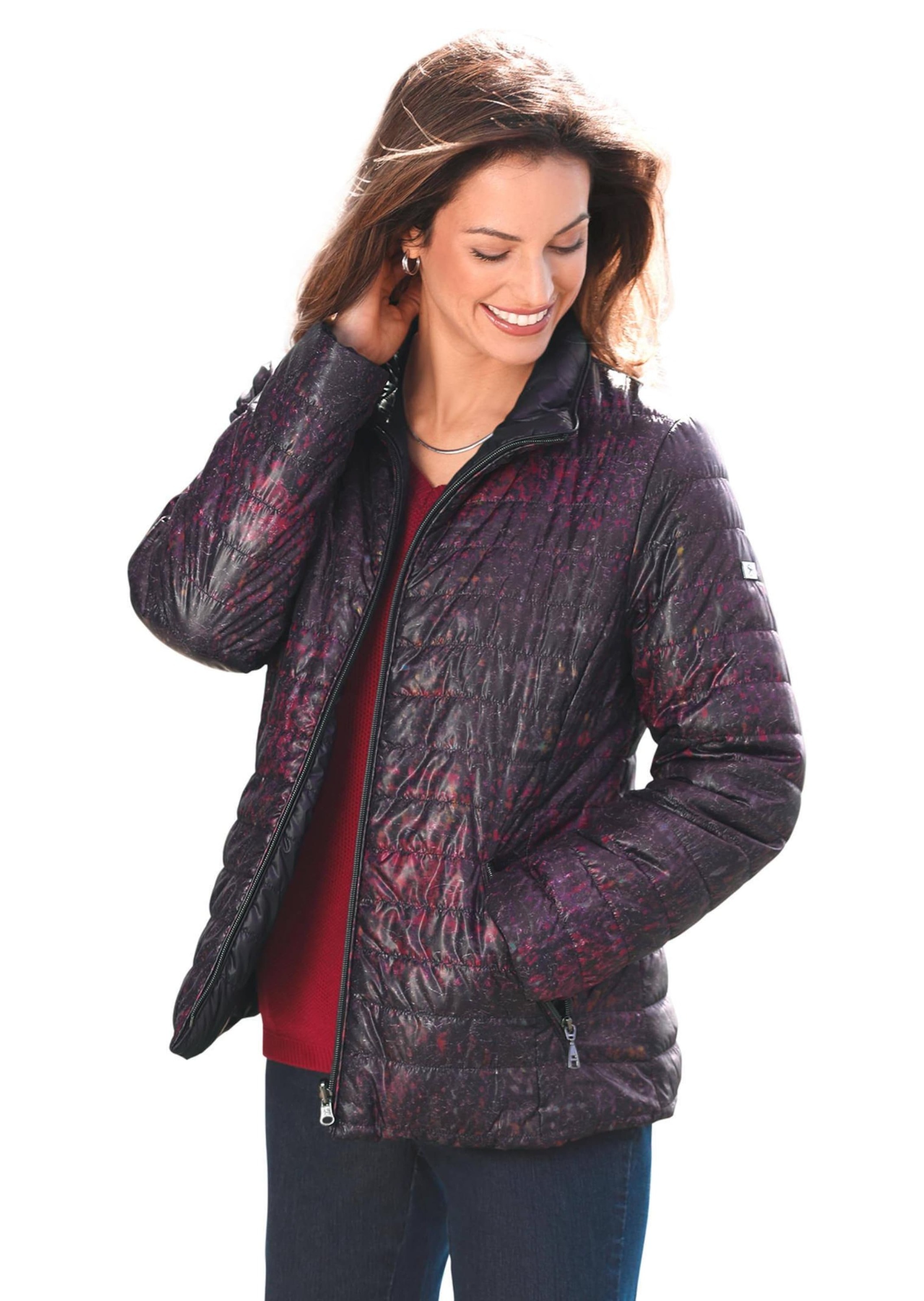 GOLDNER Winterjacke »Druckjacke Leicht wattierte Jacke mit effektvollem Druck«