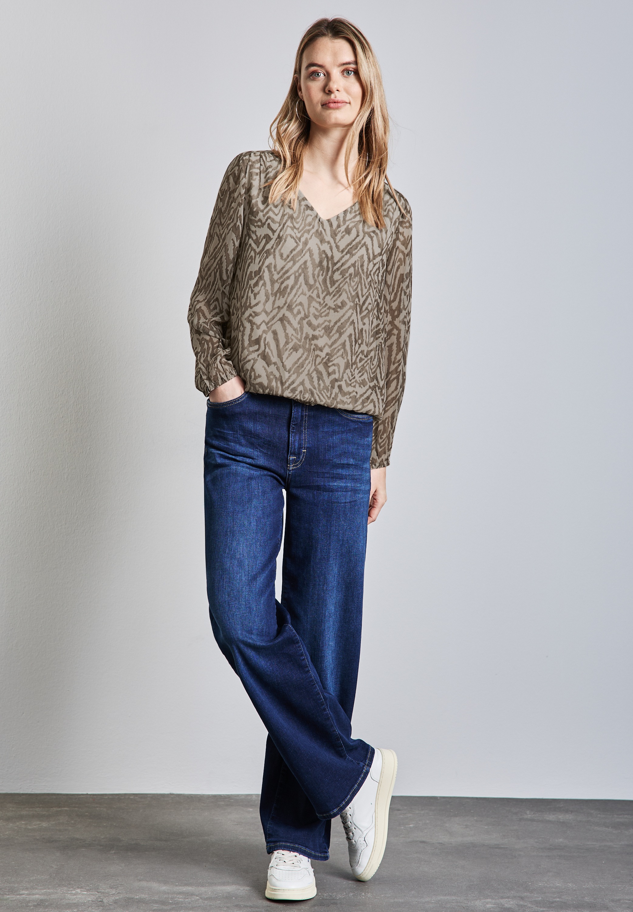 Thumbnail - STREET ONE Langarmbluse mit grafischem Muster