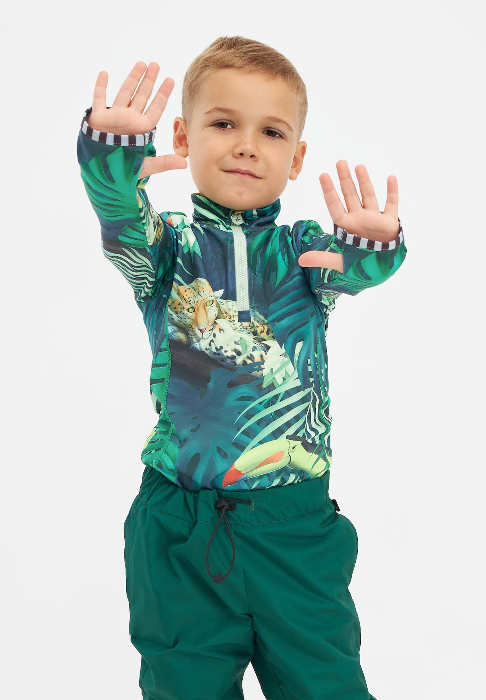 Langarmshirt »JUNGLE«, Feuchtigkeitsregulierendes Funktionsshirt für Kinder