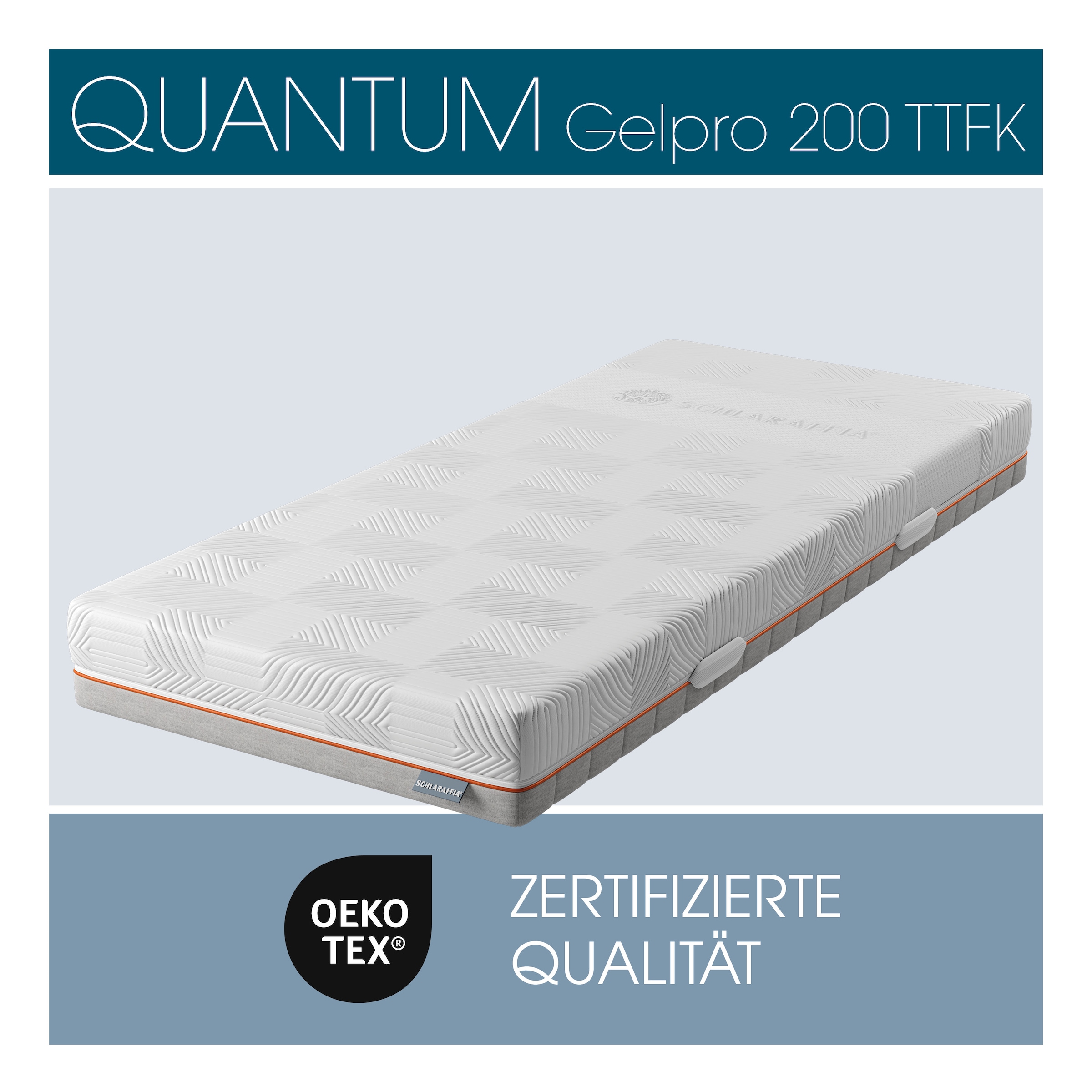 Schlaraffia Taschenfederkernmatratze »Matratze, 7 Zonen, GelPro Quantum 200, Taschenfederkern« 20 cm hoch 1.000 Federn 1 Stk. tlg. 1000er Federkern (bei 100x200cm), Gelschaumauflage, atmungsaktiv