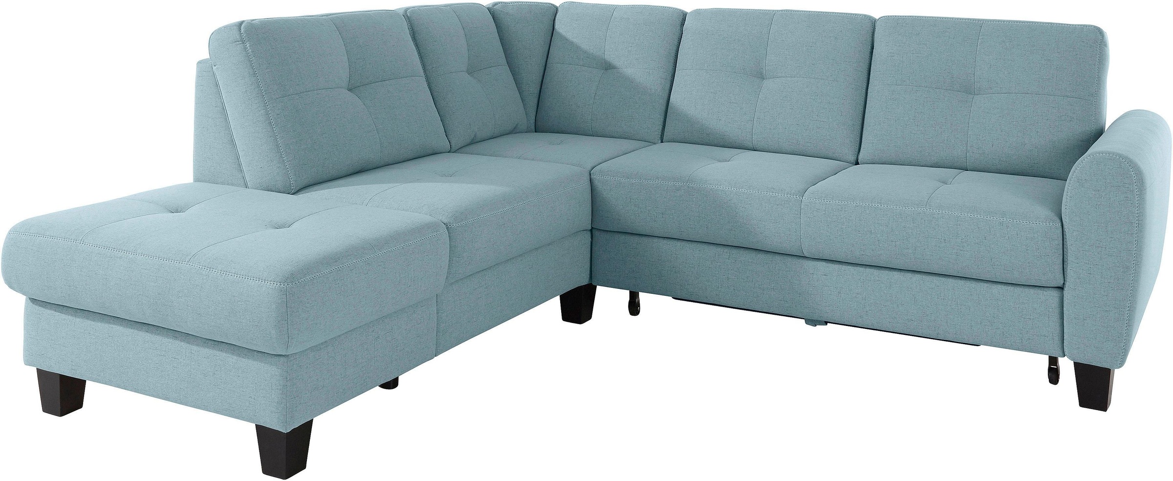 sit&more Ecksofa »Varese L-Form«, mit Federkern, wahlweise mit Bettfunktion und Stauraum