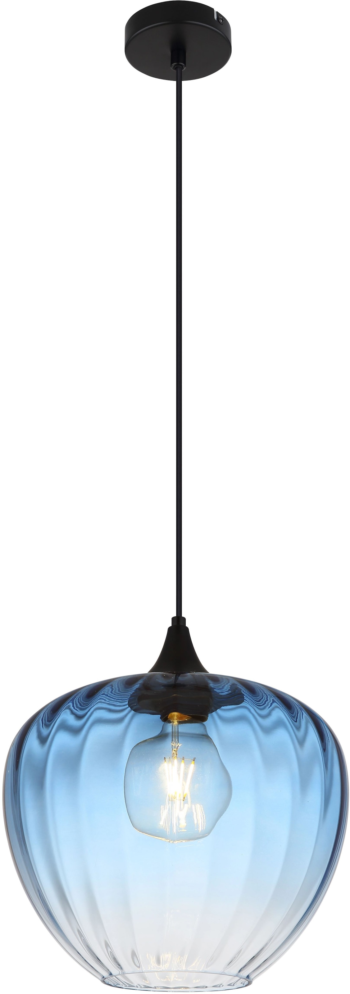 GLOBO LIGHTING Pendelleuchte »SANDER« E27 1 Stk. Gläser, Hängeleuchte, Wohnzimmer, Esstisch