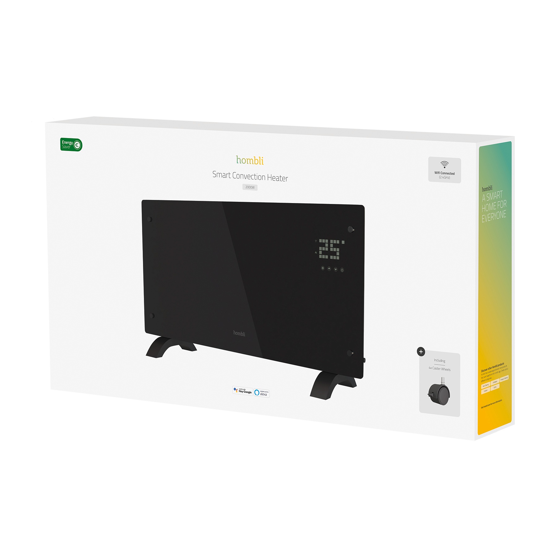 Hombli Smart-Home-Zubehör »Glass Convection Heater«, 2000 W