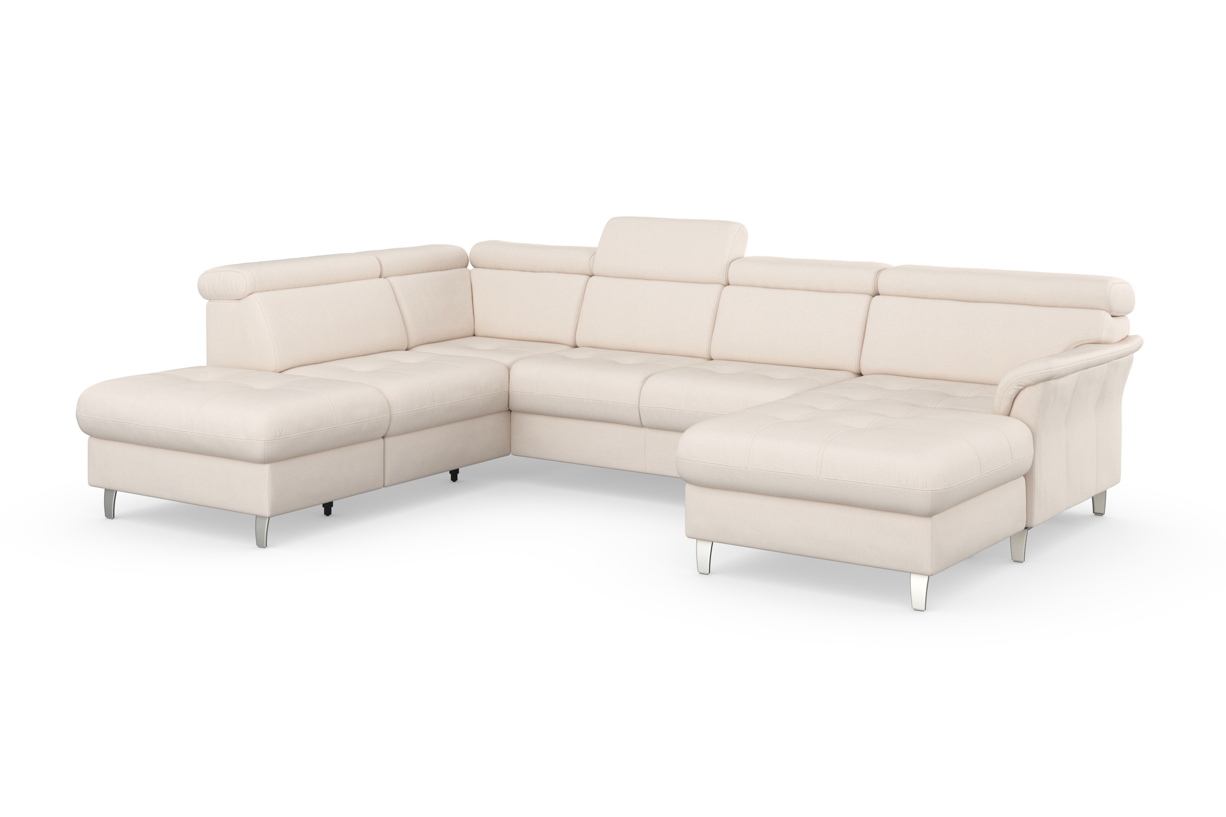 sit&more Wohnlandschaft »Marano U-Form«, inklusive Kopfteilverstellung, wahlweise mit Bettfunktion, Bettkasten