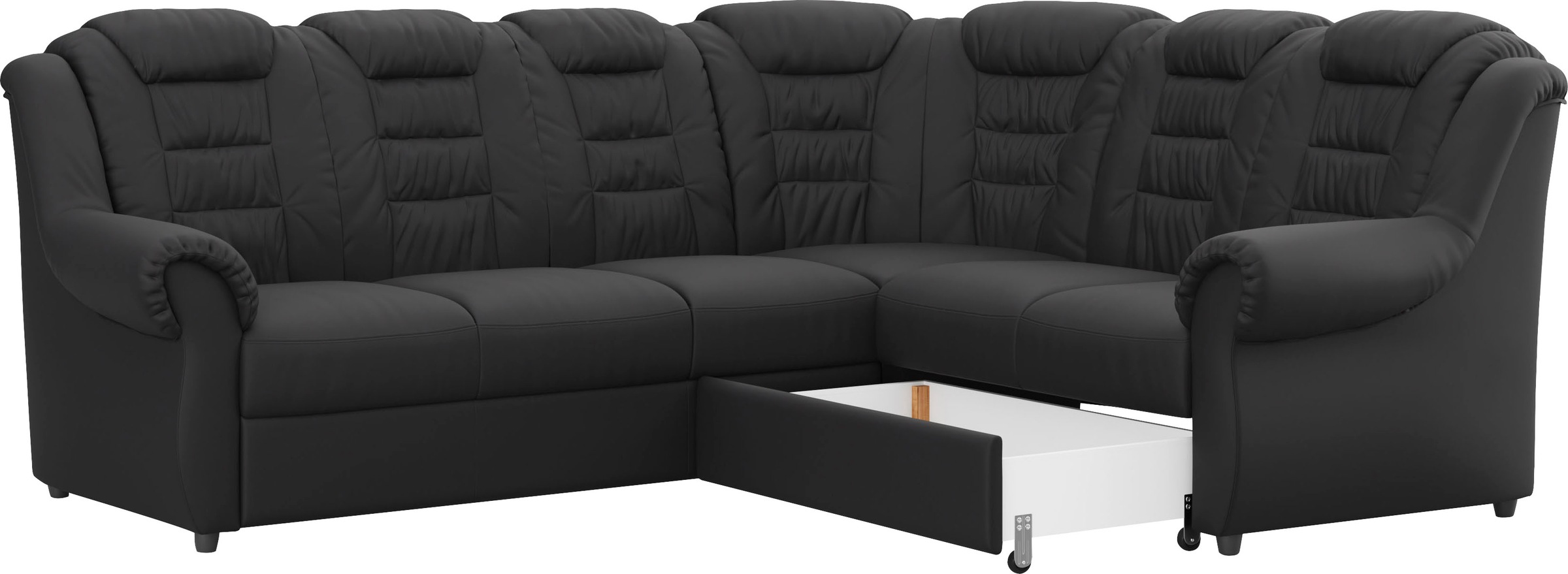 Home affaire Ecksofa »Boston L-Form«, mit hoher Rückenlehne, wahlweise mit Bettfunktion & Stauraum