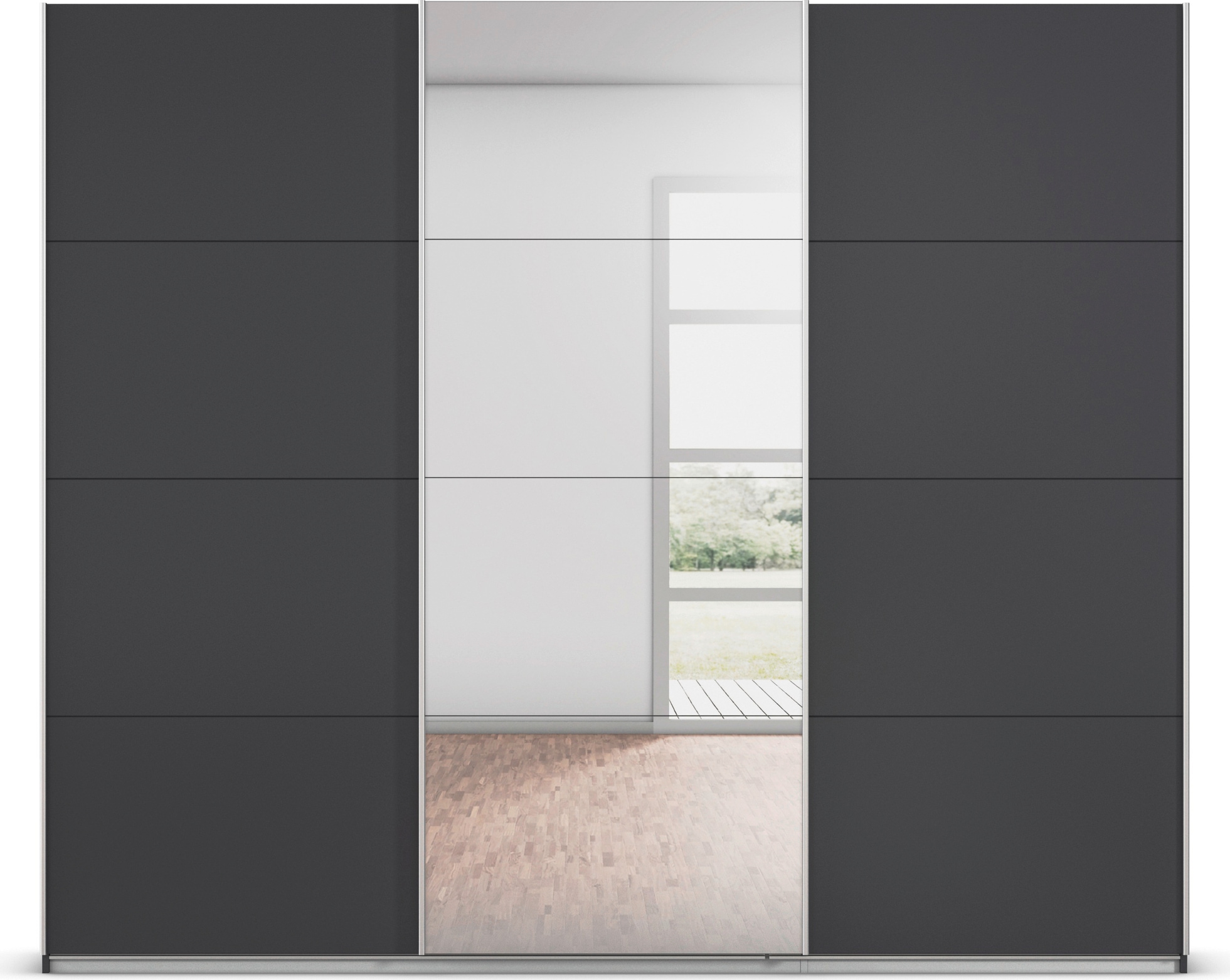 rauch Schwebetürenschrank »Kleiderschrank Schrank Garderobe AGORDO«, Top Innenausstattung, in 4 Breiten und 2 Höhen MADE IN GERMANY