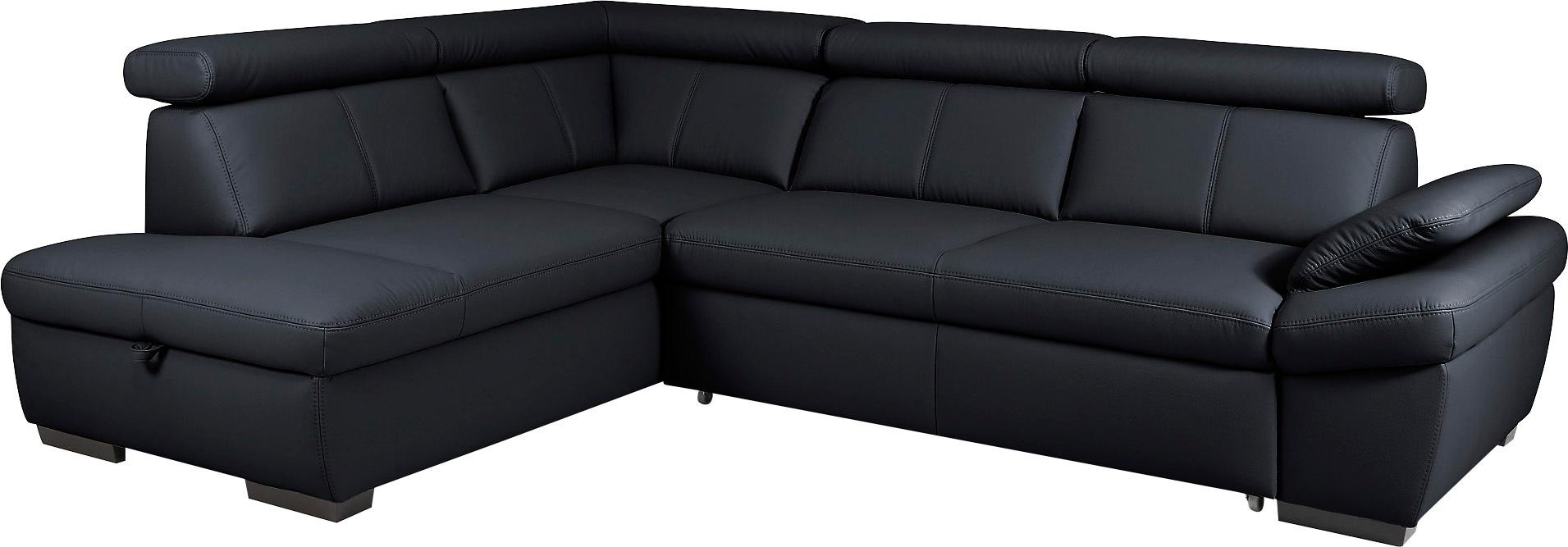 exxpo - sofa fashion Ecksofa »Salerno, klassisch modernes Funktionssofa, hoher Sitzkomfort, L-Form«, inkl. Kopf- und Armteilverstellung, wahlweise mit Bettfunktion