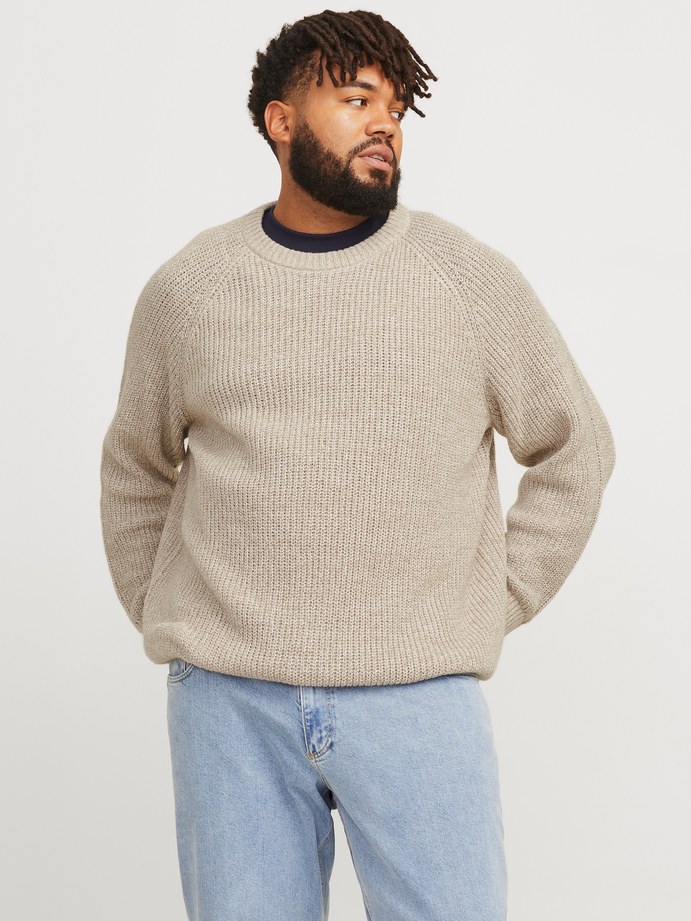 Jack & Jones PlusSize Rundhalspullover "JJJONES KNIT CREW NECK PLS" günstig online kaufen