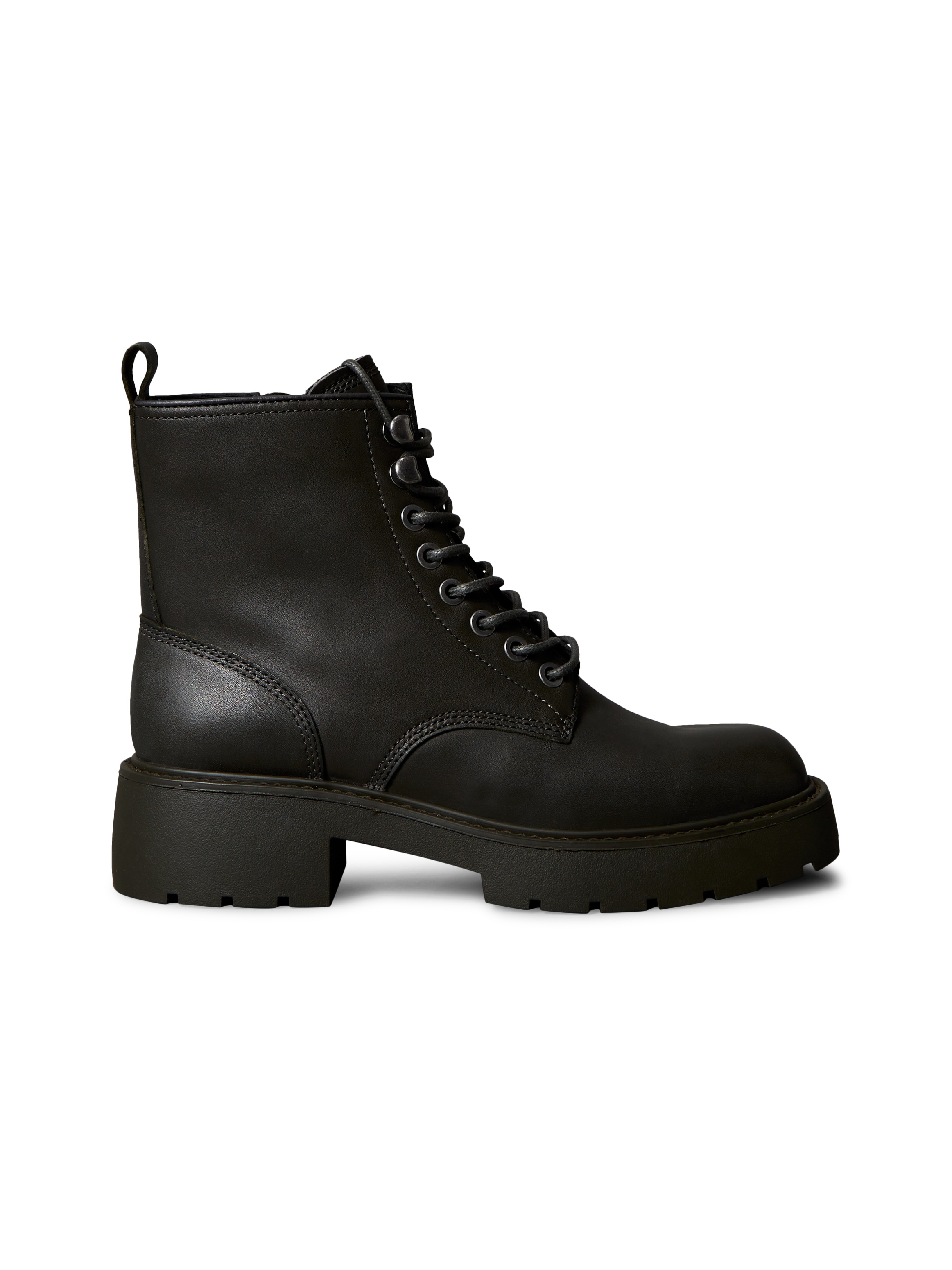 Calvin Klein Jeans Schnürboots »CHUNKY LACE UP ZIP BOOT«, Schnürstiefelette, Plateauboots, Festival, mit Anziehlasche
