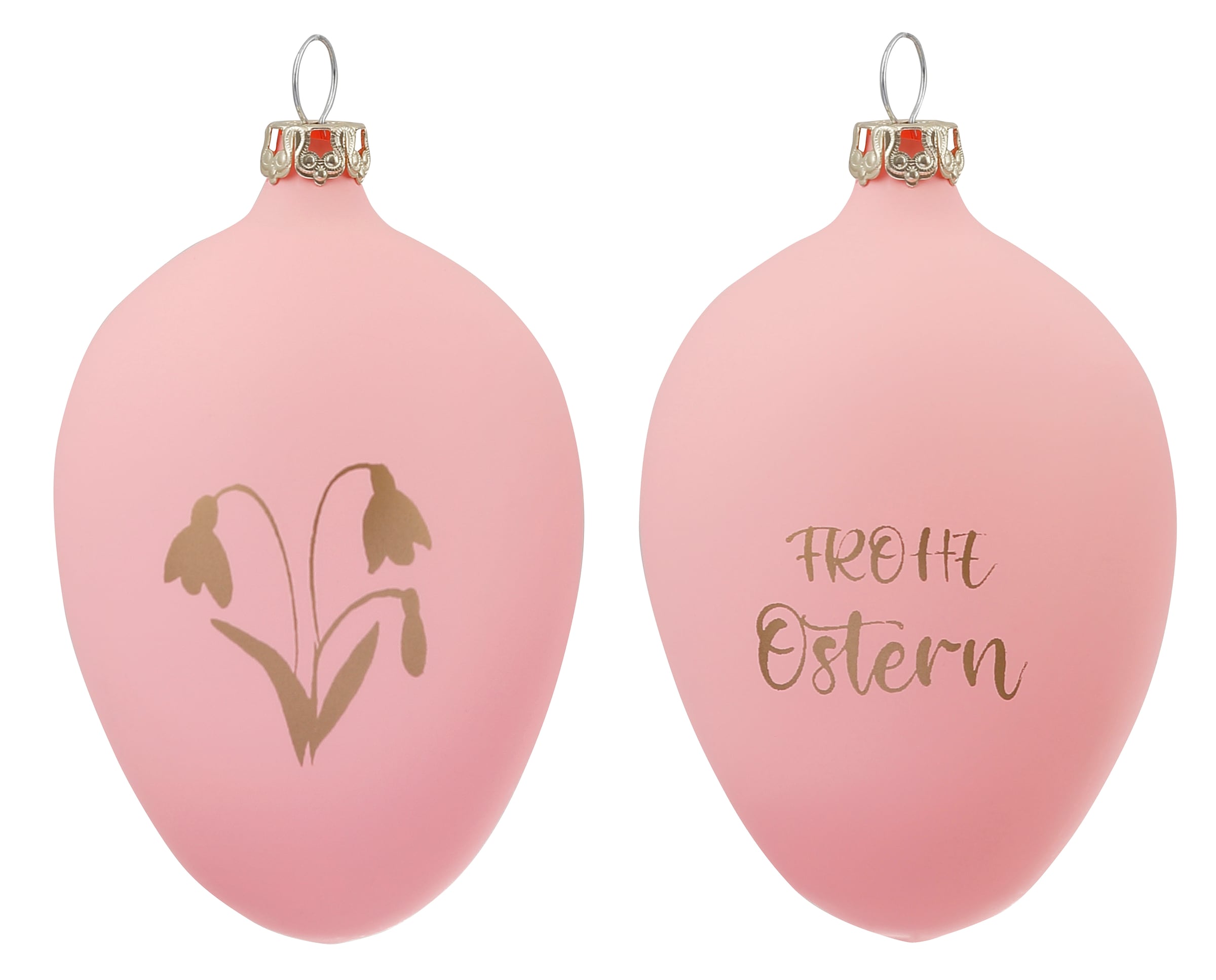 Thüringer Glasdesign Osterei »FROHE OSTERN und Osterdeko, kaufen Schneeglöckchen«, BAUR mundgeblasen | handdekoriert cm, - 8 Höhe