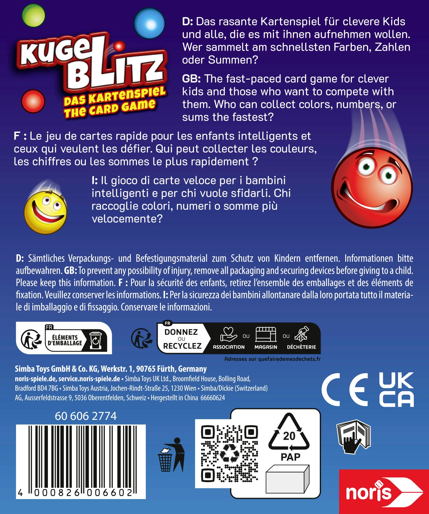 Noris Spiel »Kugelblitz«