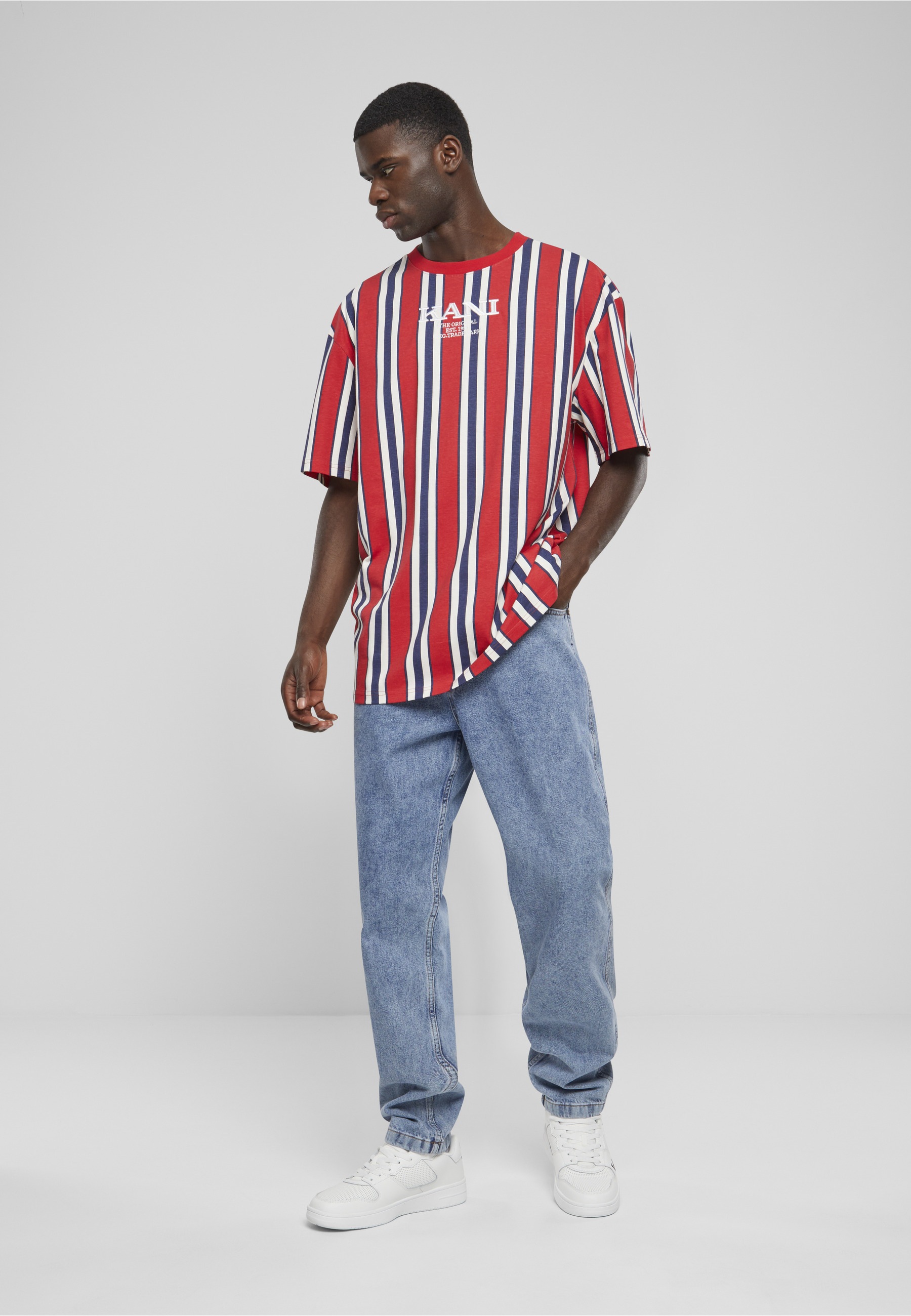 Karl Kani T-Shirt »Karl Kani Herren KM241-034-1 Karl Kani Retro Striped Tee« 1 Stk.