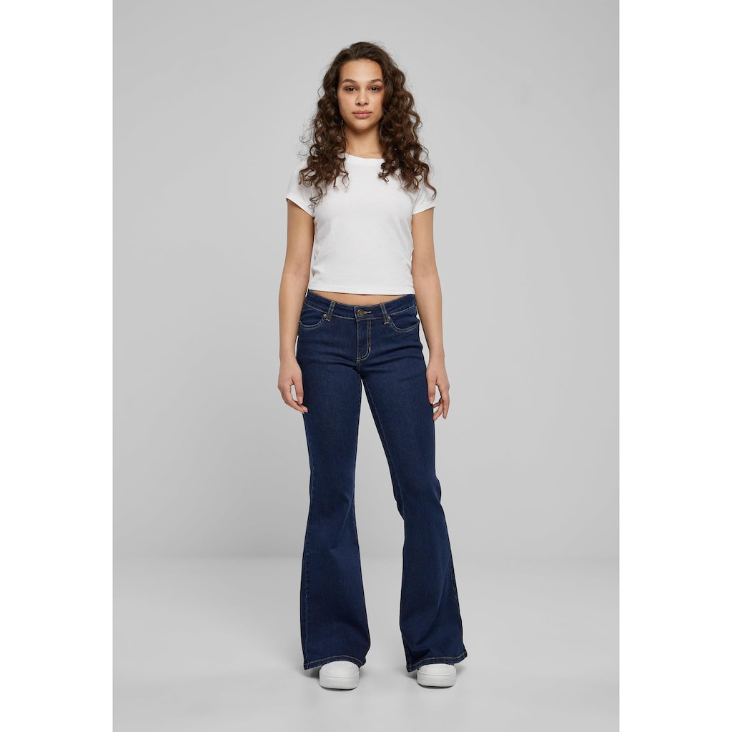 URBAN CLASSICS Bequeme Jeans »Urban Classics Damen Ladies Organic Low Waist Flared Denim«