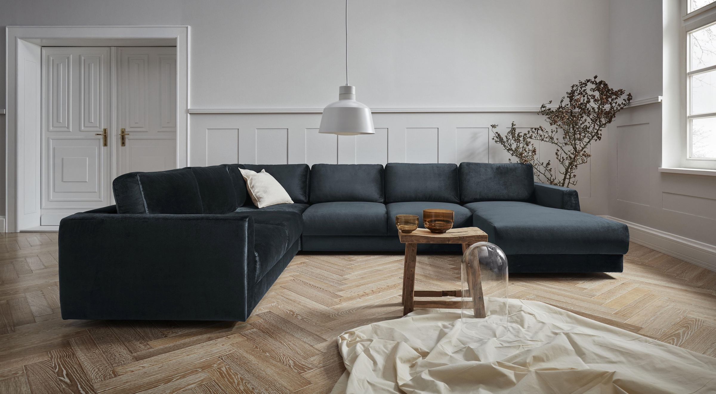 Home affaire Wohnlandschaft "Hobro U-Form" in 3 Bezugsqualitäten in vielen günstig online kaufen