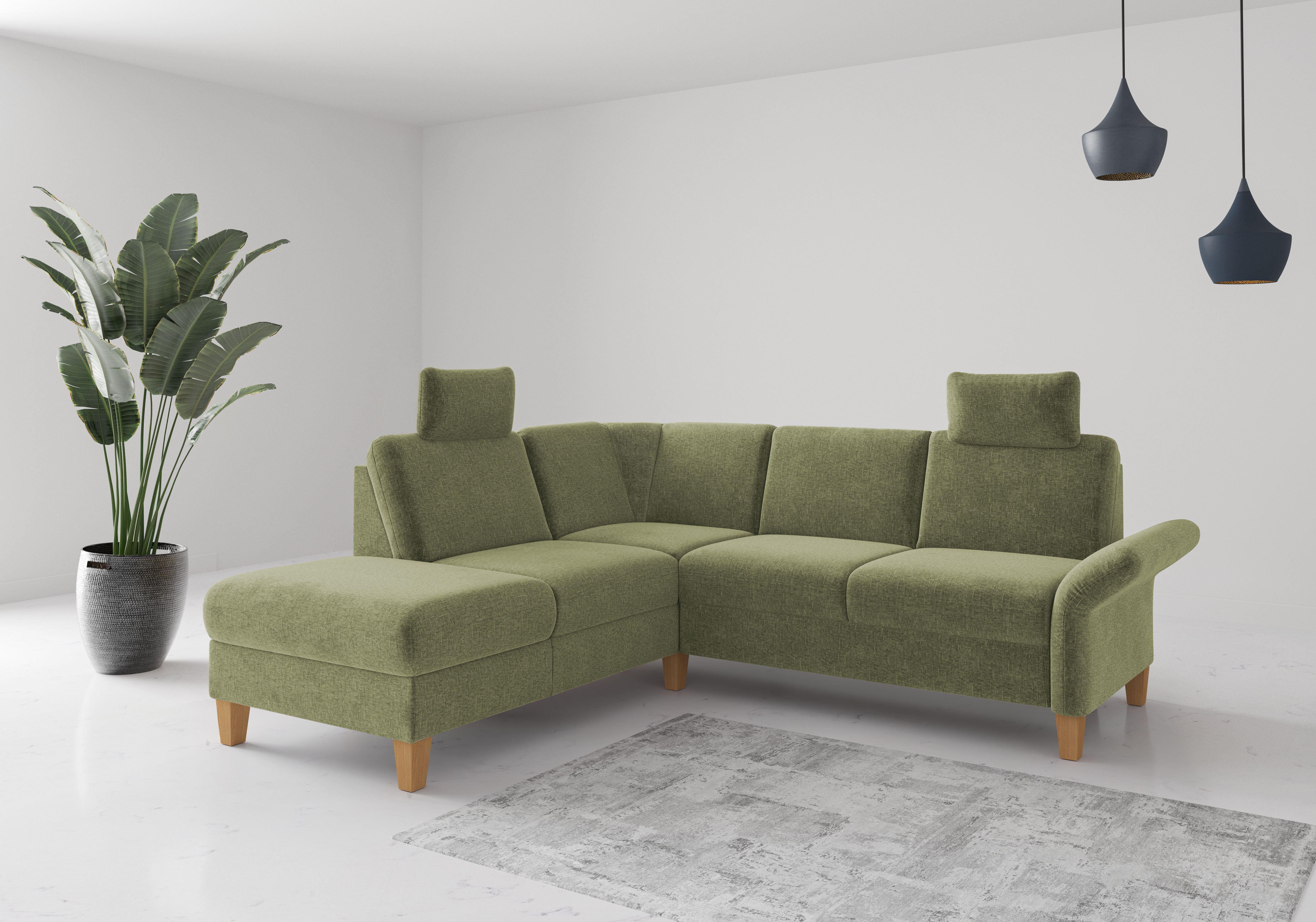 OTTO home Ecksofa "Rochelle, L-Form" wahlweise mit Armteilverstellung, Schlaffunktion und Bettkasten