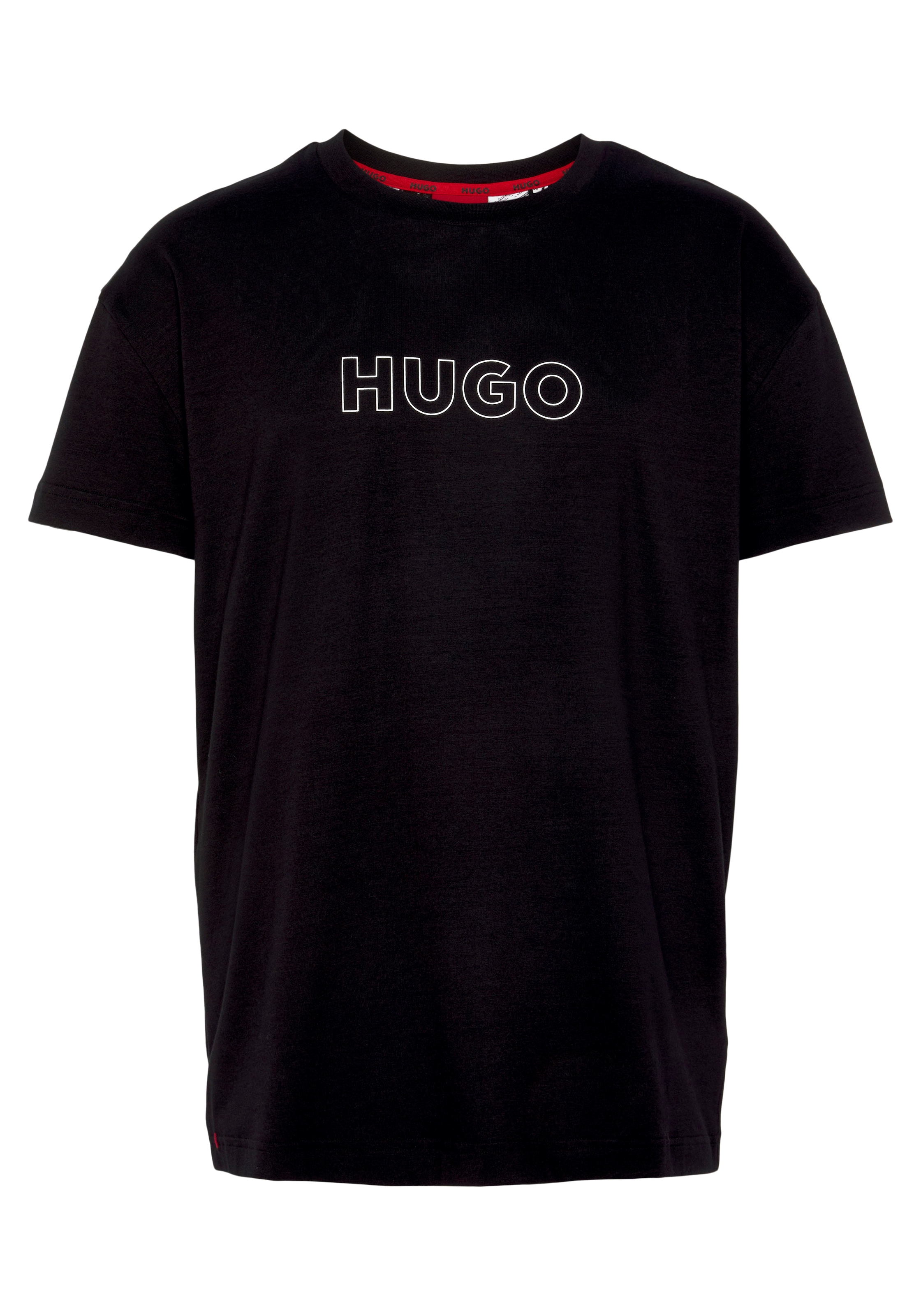 HUGO T-Shirt »Brush Logo T-Shirt«, mit HUGO Print auf der Brust für  bestellen | BAUR