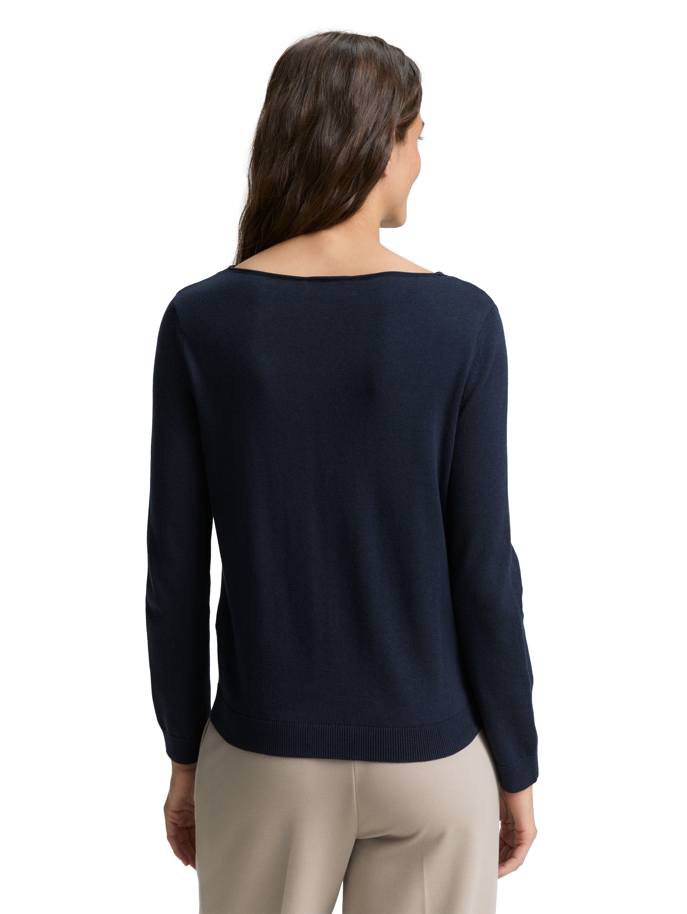 TOM TAILOR Strickpullover, mit U-Boot Ausschnitt