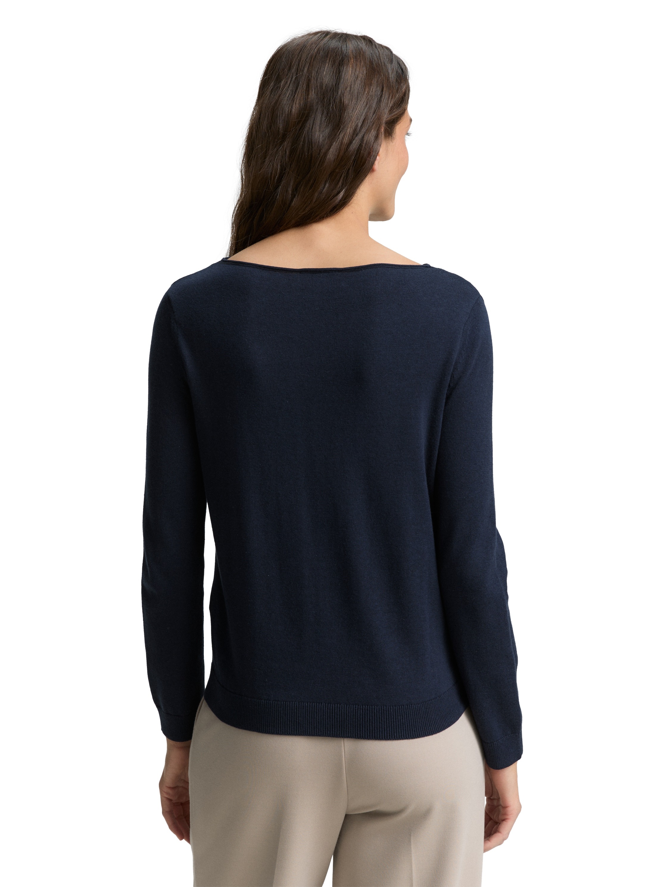 TOM TAILOR Strickpullover mit U-Boot Ausschnitt günstig online kaufen