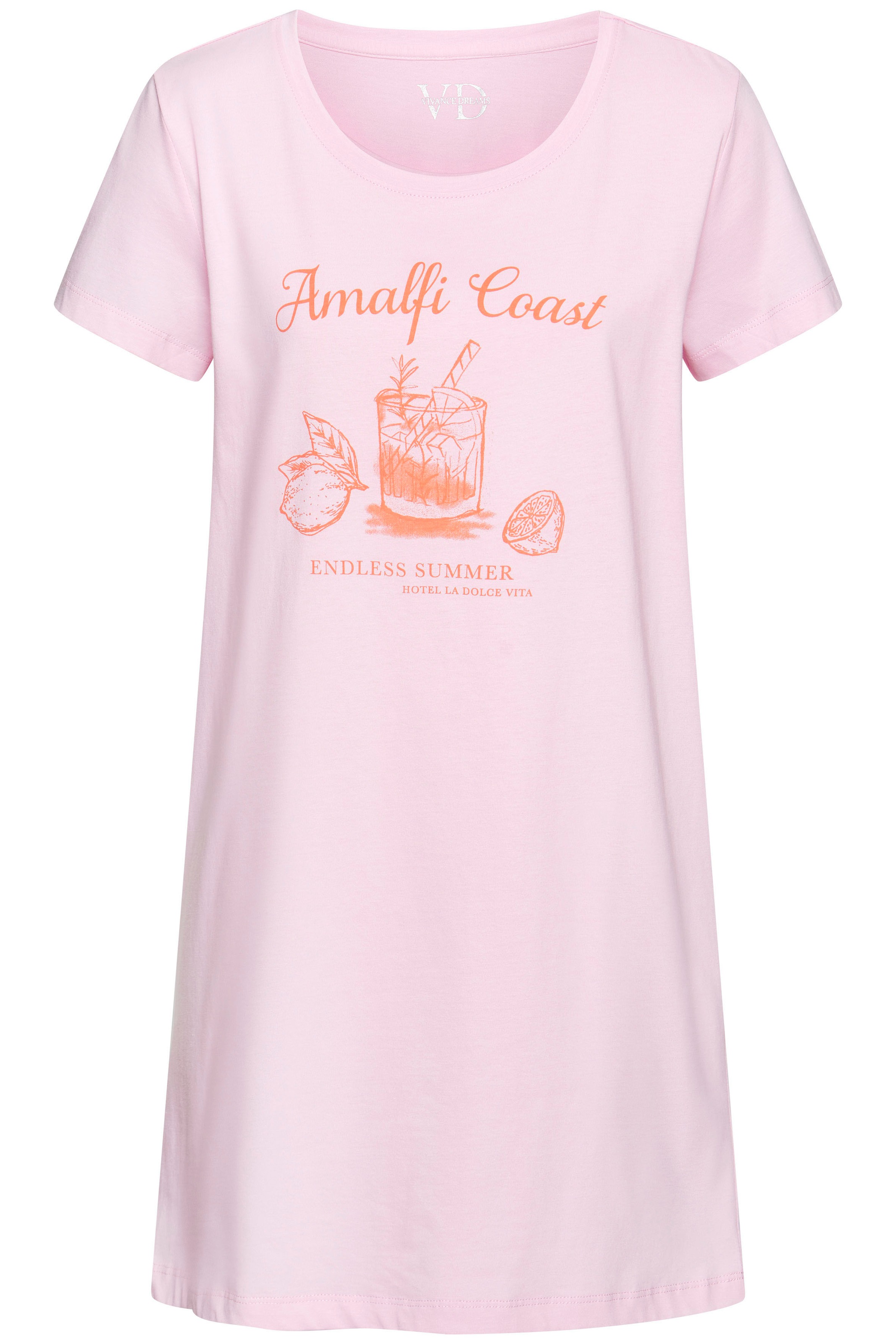Vivance Dreams Sleepshirt, mit zart skizziertem Frontdruck
