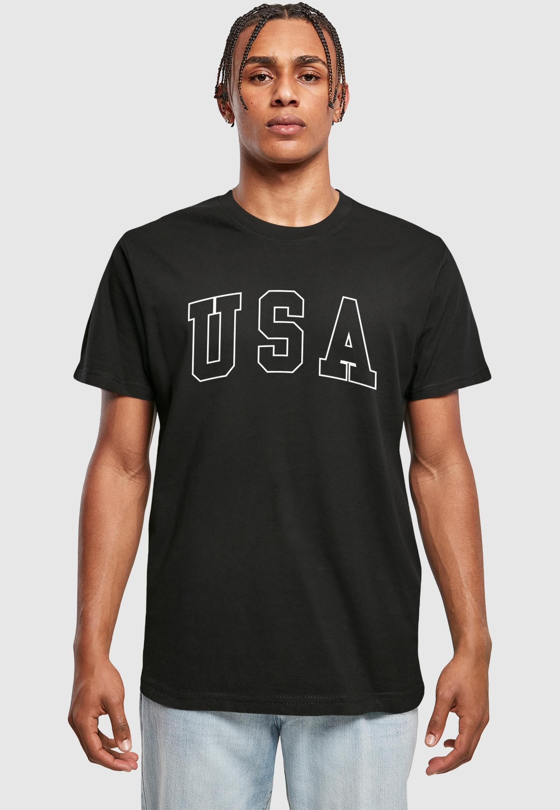 MisterTee T-Shirt »MisterTee USA Wording Tee« 1 Stk. tlg.