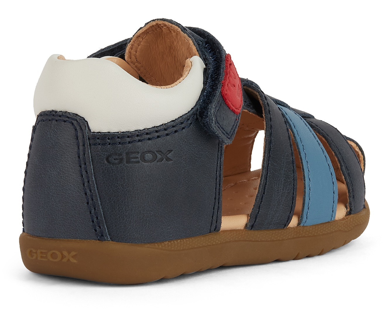 Geox Lauflernschuh »B SANDAL MACCHIA BOY«, Sandale, Babyschuh, Klettschuh mit bunten Riemchen