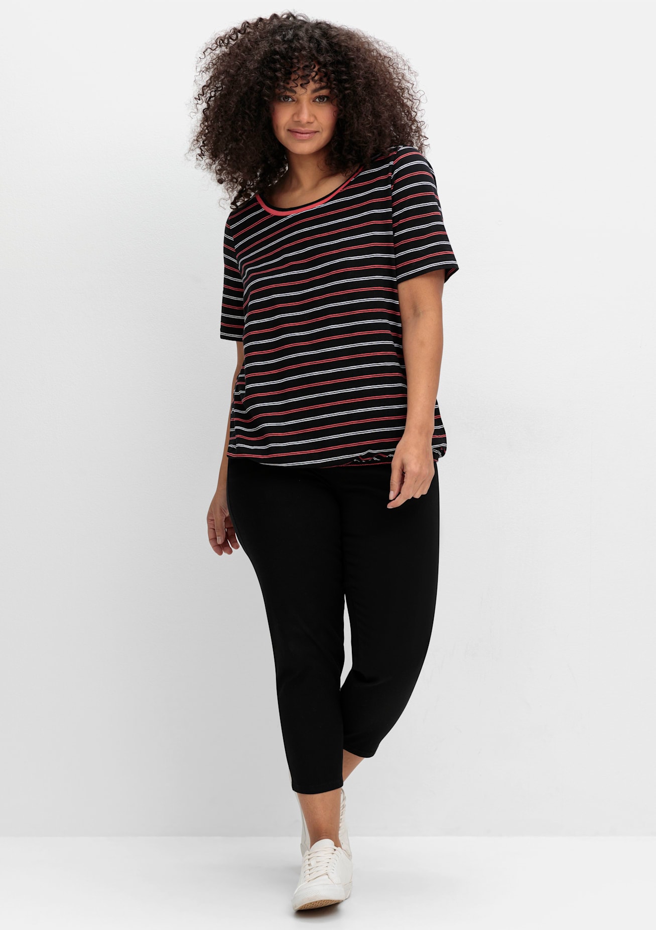 Sheego Kurzarmshirt "Rundhalsshirt" 1 Stk. tlg. günstig online kaufen