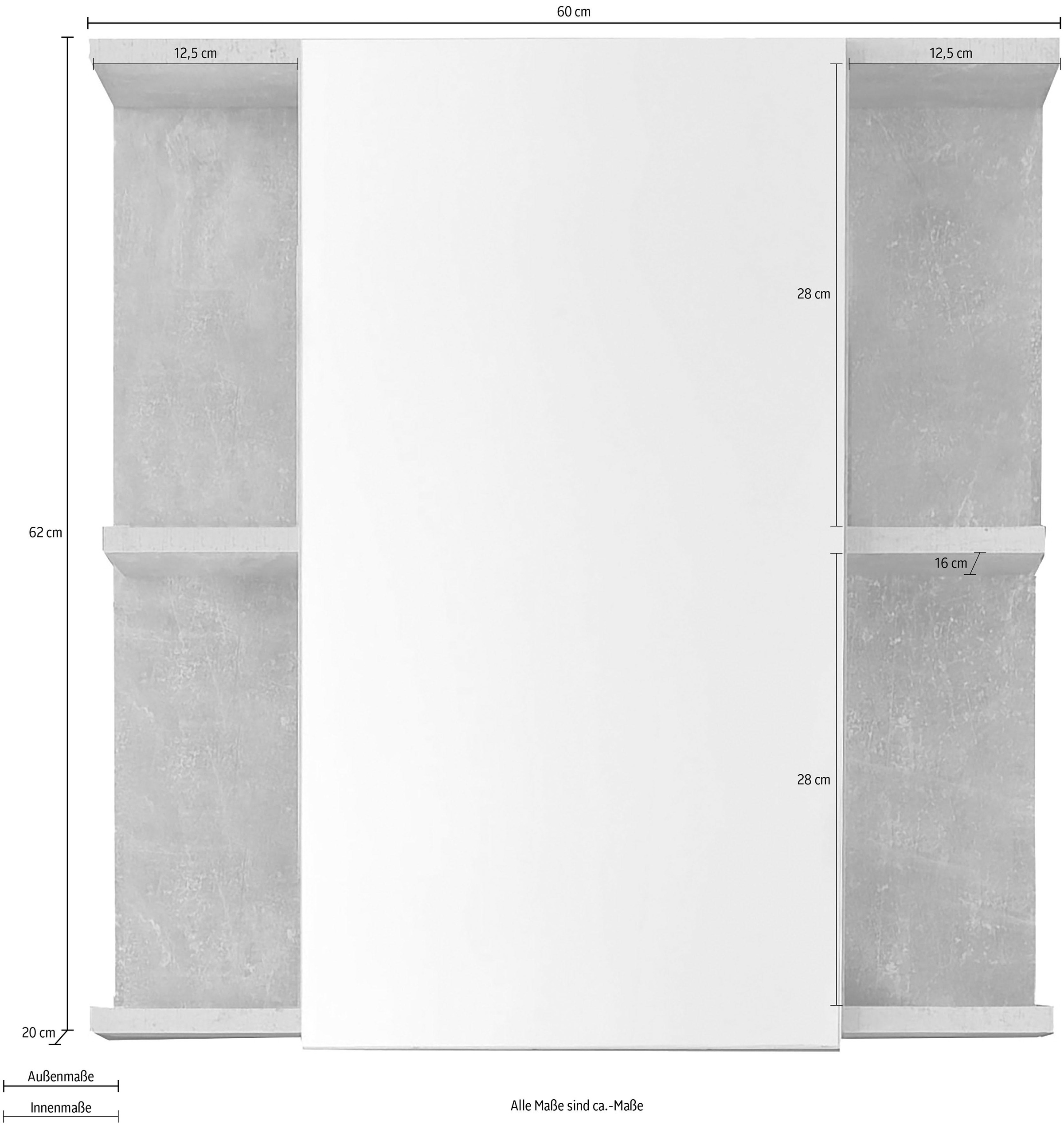 trendteam Spiegelschrank "Nano", Spiegelschrank mit 4 Einlegeböden - (B/T/H günstig online kaufen