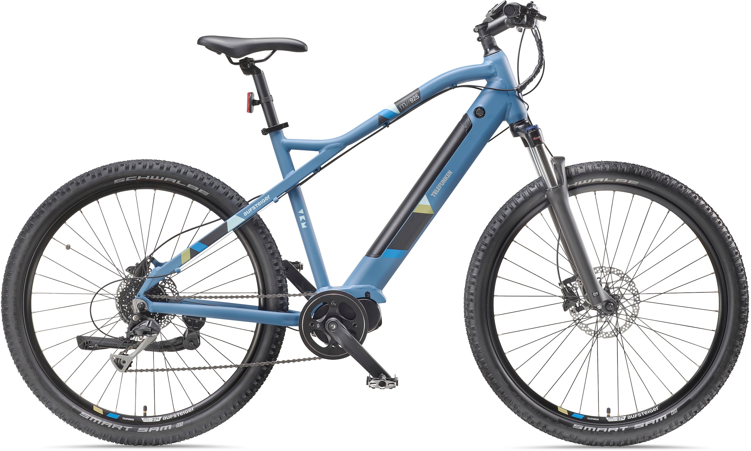 Telefunken E-Bike "Aufsteiger M925", 8 Gang, Shimano, Acera, Mittelmotor 250 W, Pedelec, Elektrofahrrad für Damen u. Her