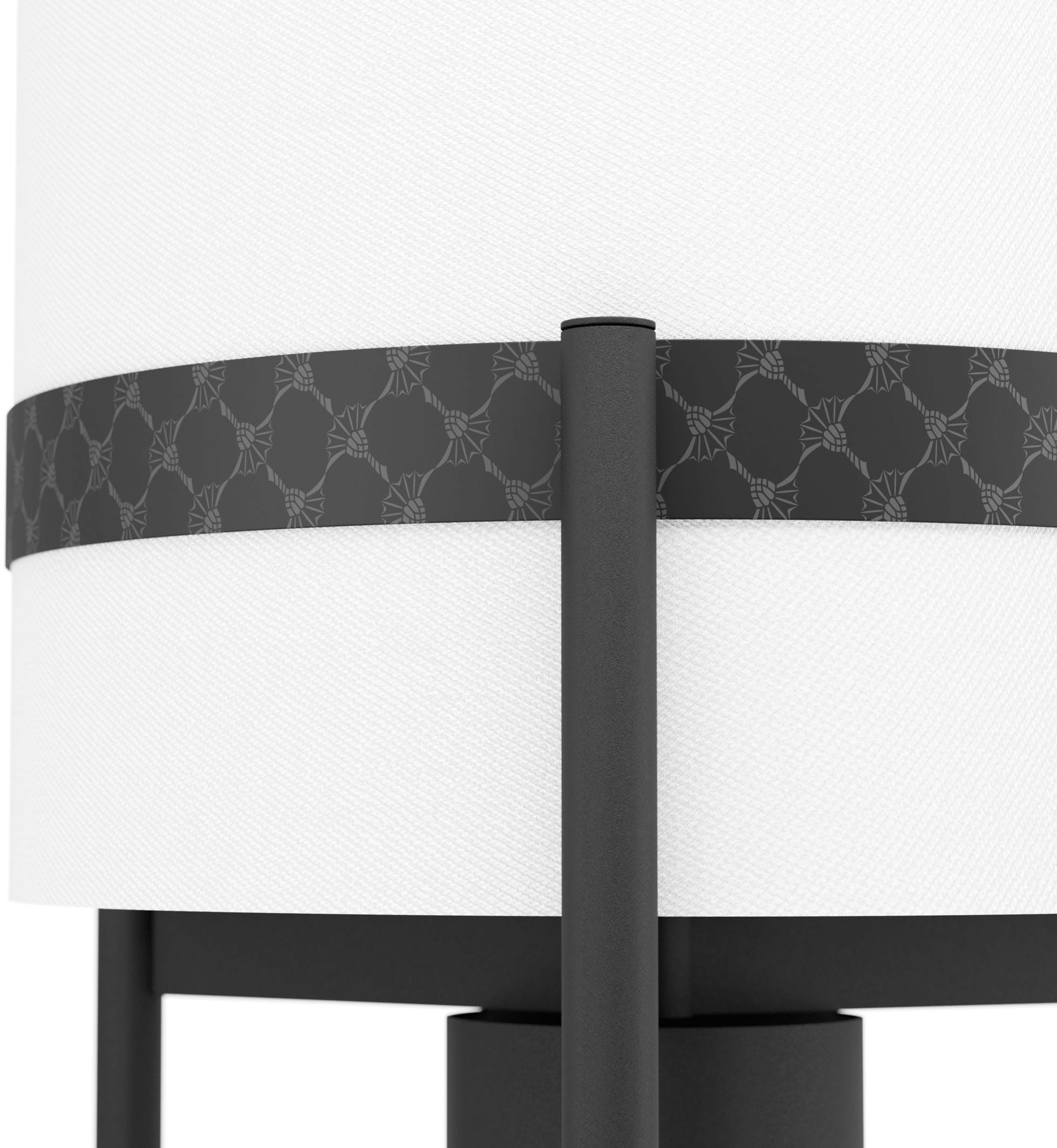 Joop! Tischleuchte »ROUND eingelassenem mit Metall-Dekorband BAUR und LIGHTS«, | Textil-Leuchtenschirm rundem