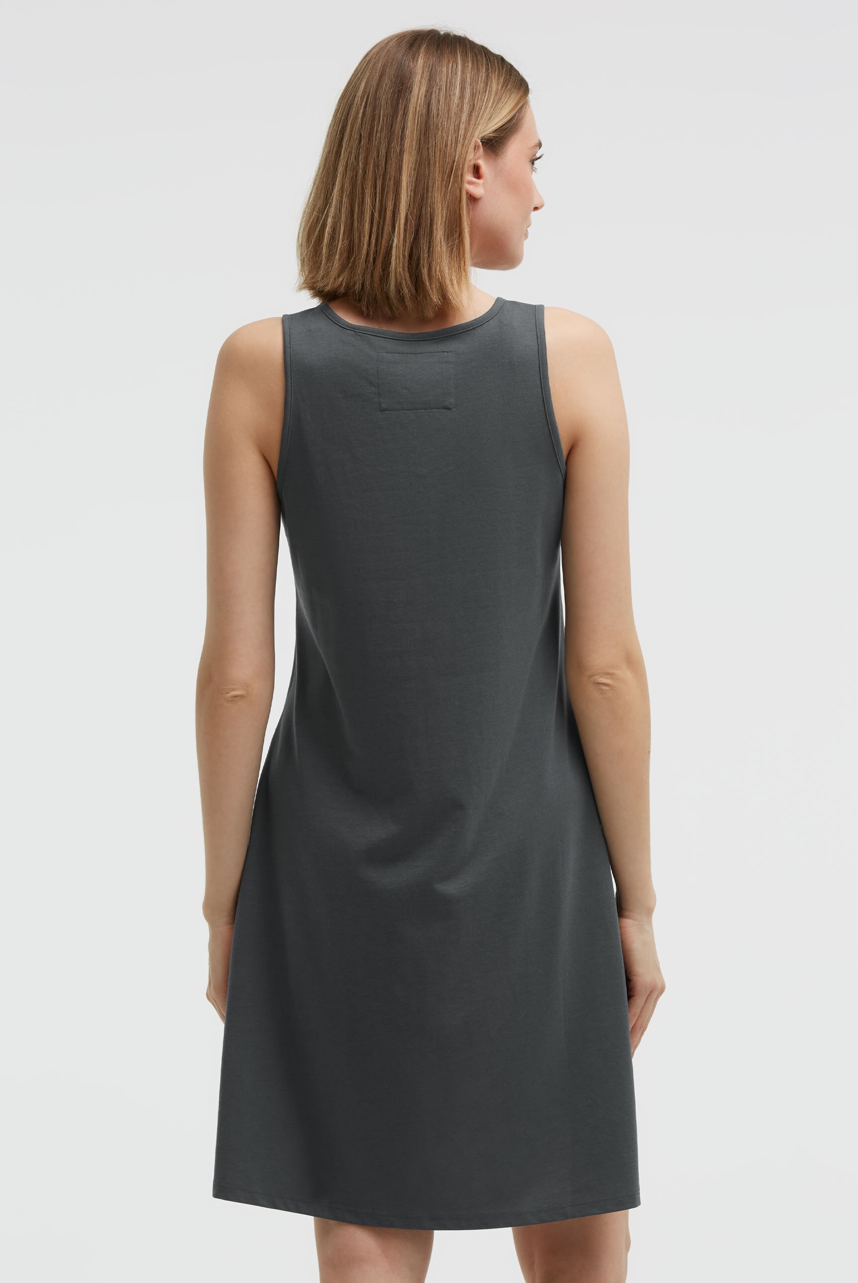 SOCCX Trägerkleid Ohne Taschen mit abgerundetem Saum
