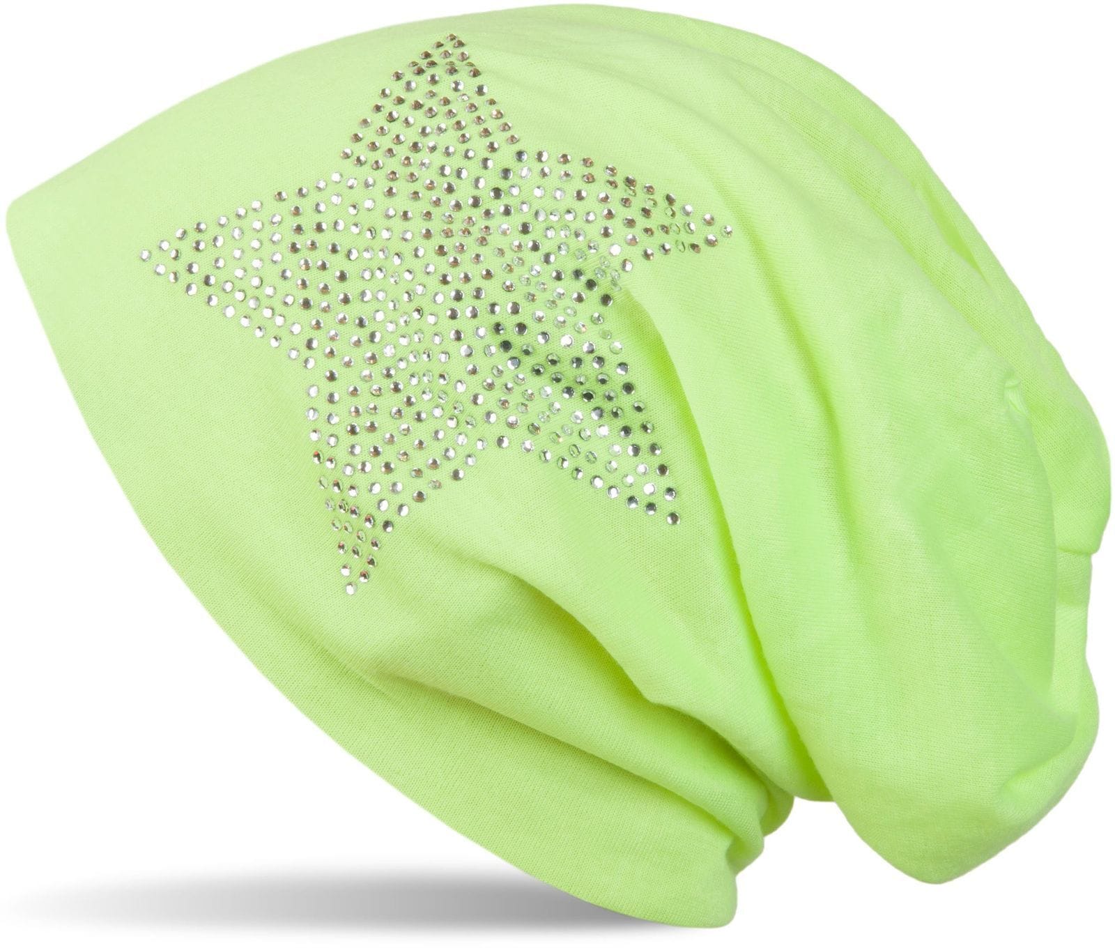 styleBREAKER Beanie "Leichte Beanie mit Strass Stern" 1 Stk.