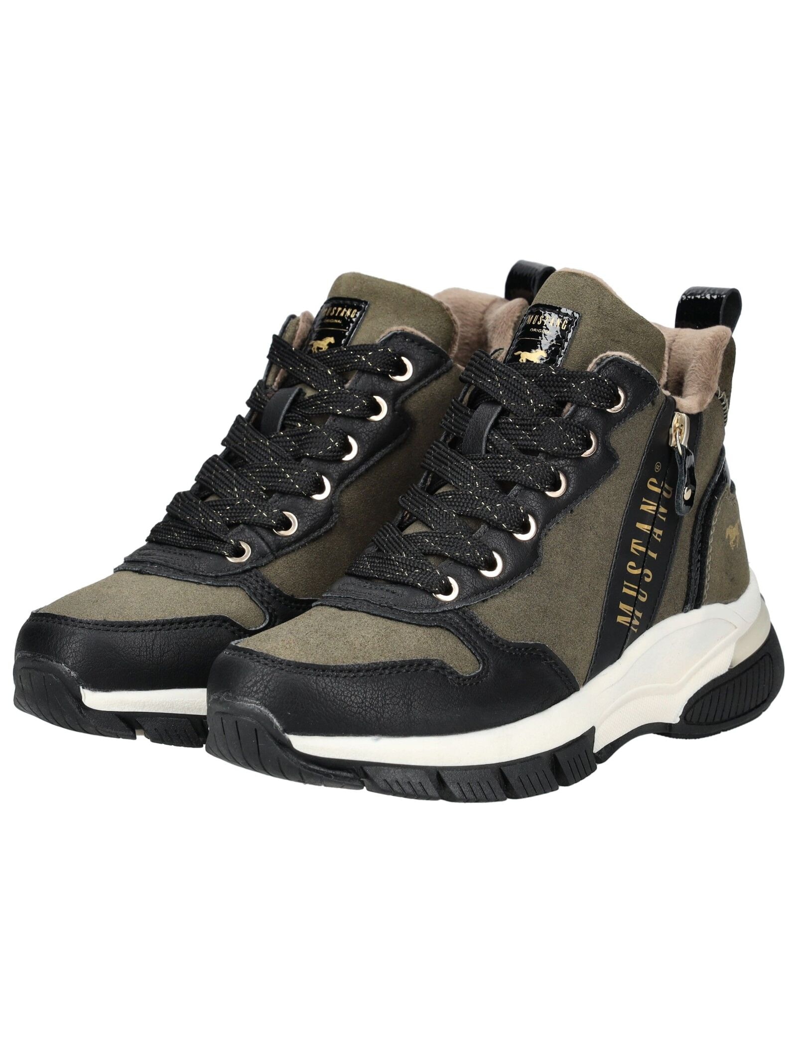Mustang Shoes Schnürstiefelette »Mustang Shoes Stiefelette Lederimitat«